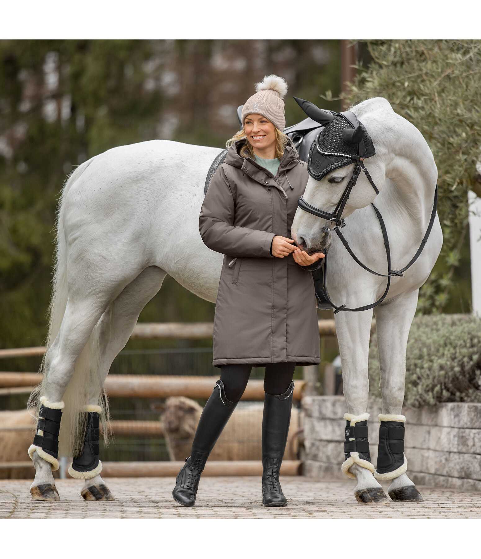 Hooded Functional Riding Coat Amelie
