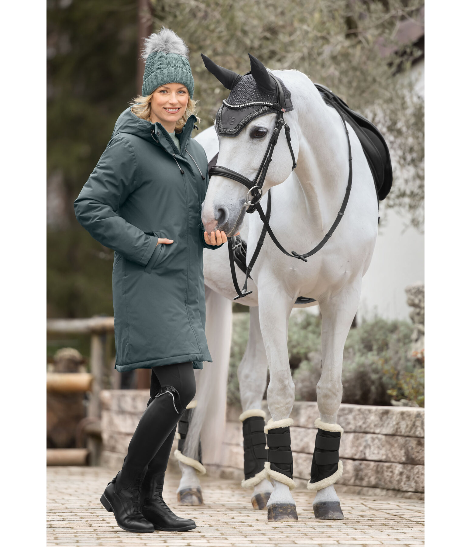 Hooded Functional Riding Coat Amelie