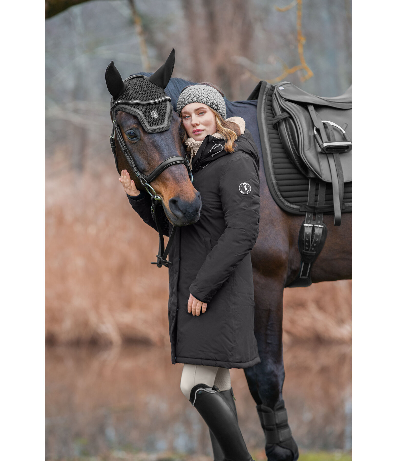 Hooded Functional Riding Coat Amelie