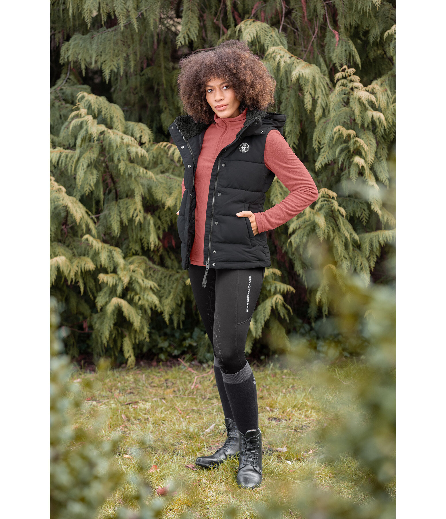 Hooded Riding Gilet Linn