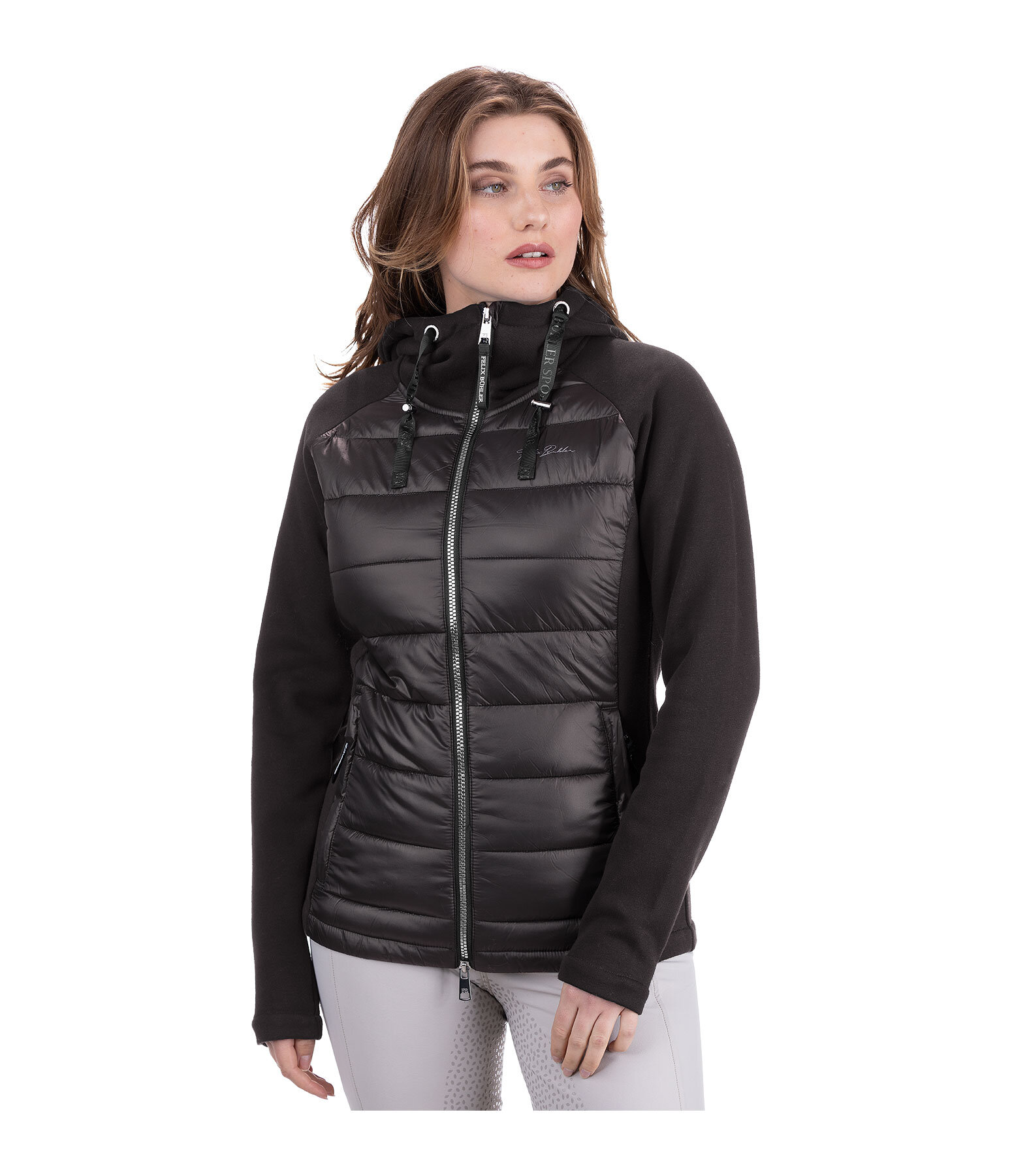 Hooded Combination Stretch Jacket Jenna