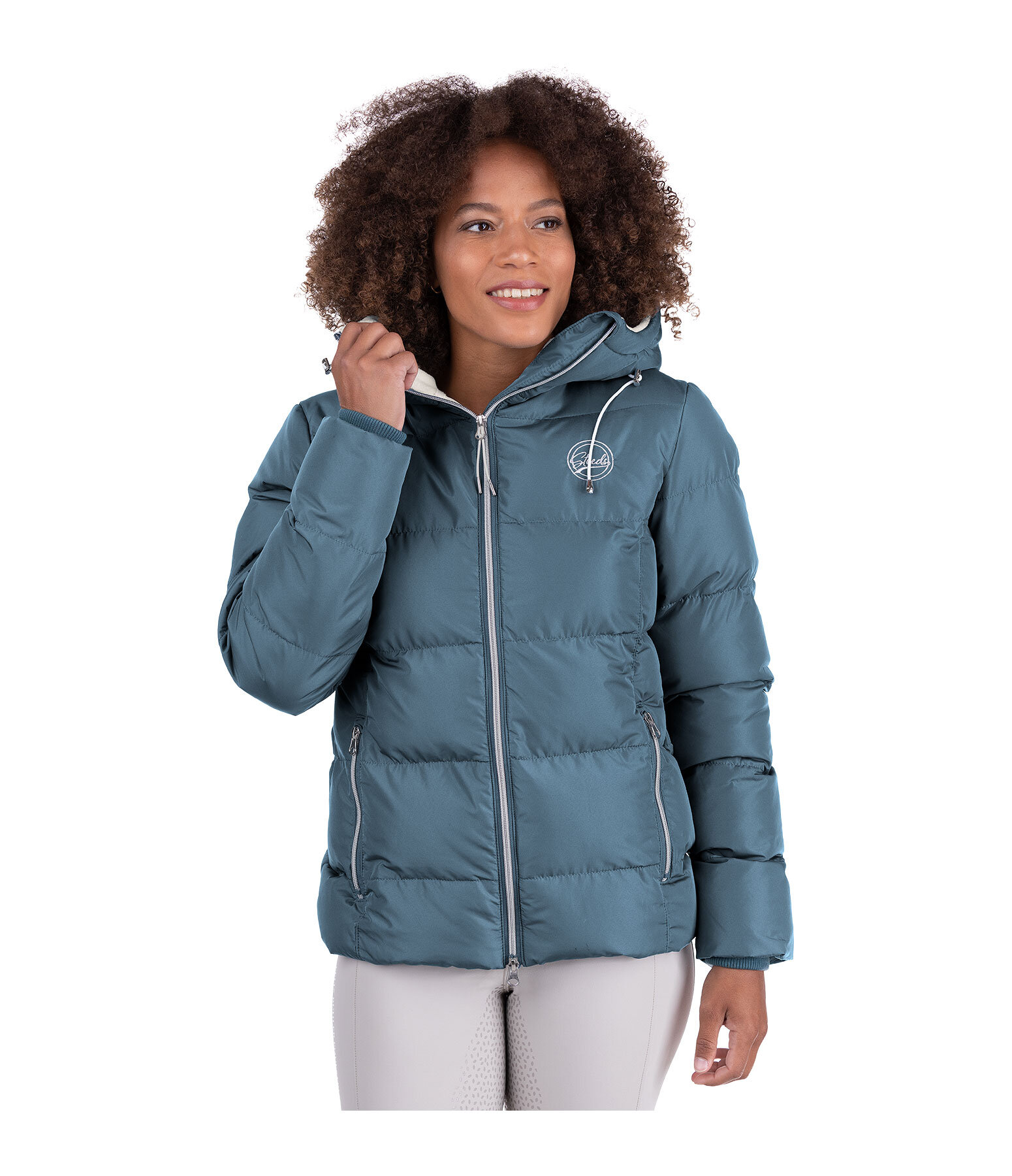 Hooded Quilted Riding Jacket Leela