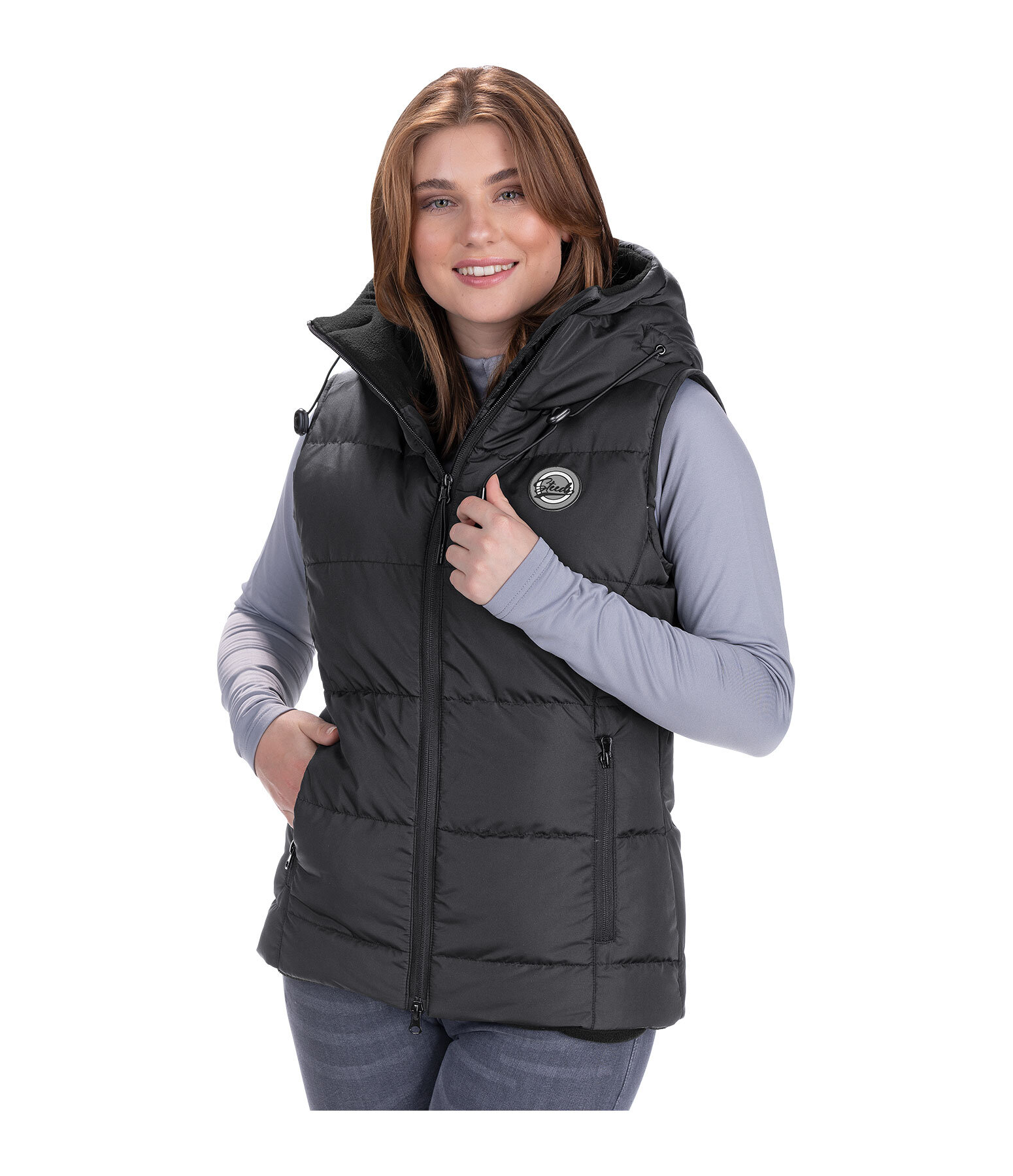 Hooded Quilted Riding Gilet Mira II