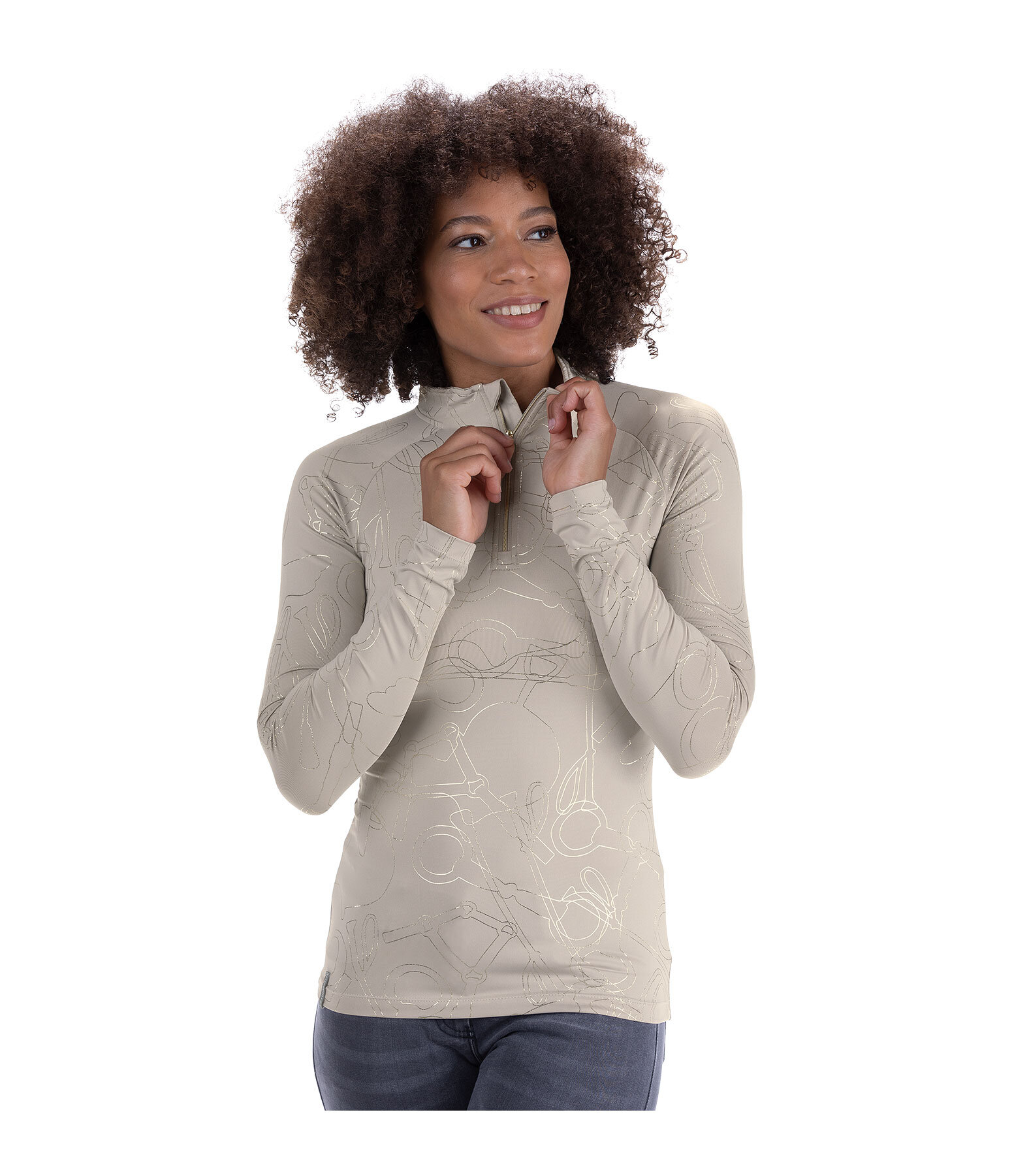 Zip Functional Long-Sleeved Shirt Hanne