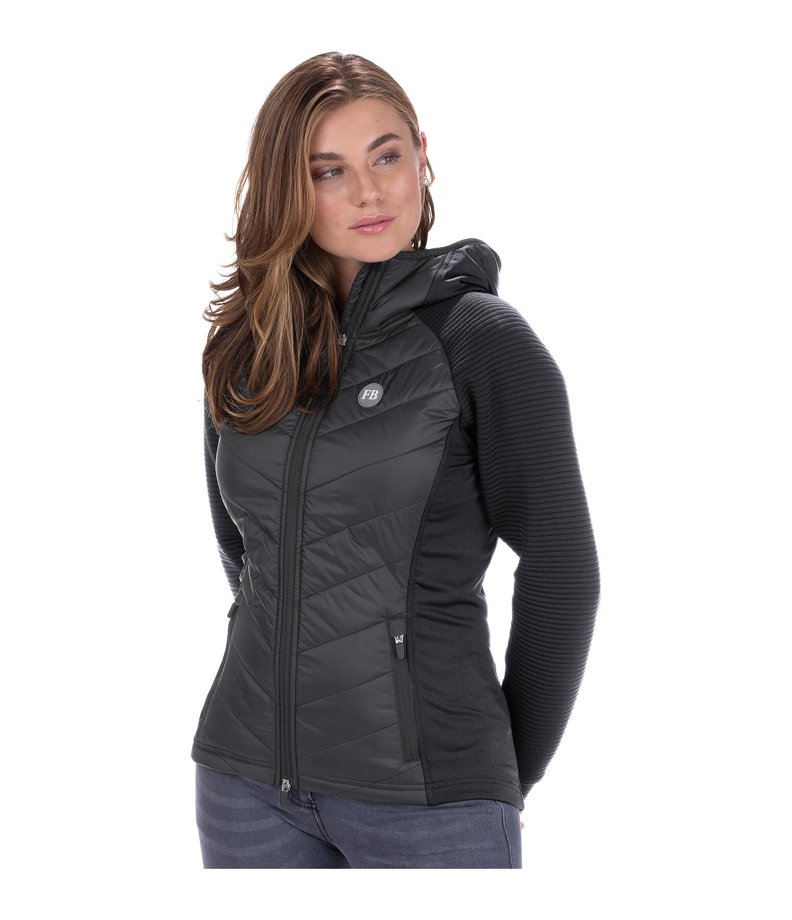 Hooded Combination Stretch Jacket Luna