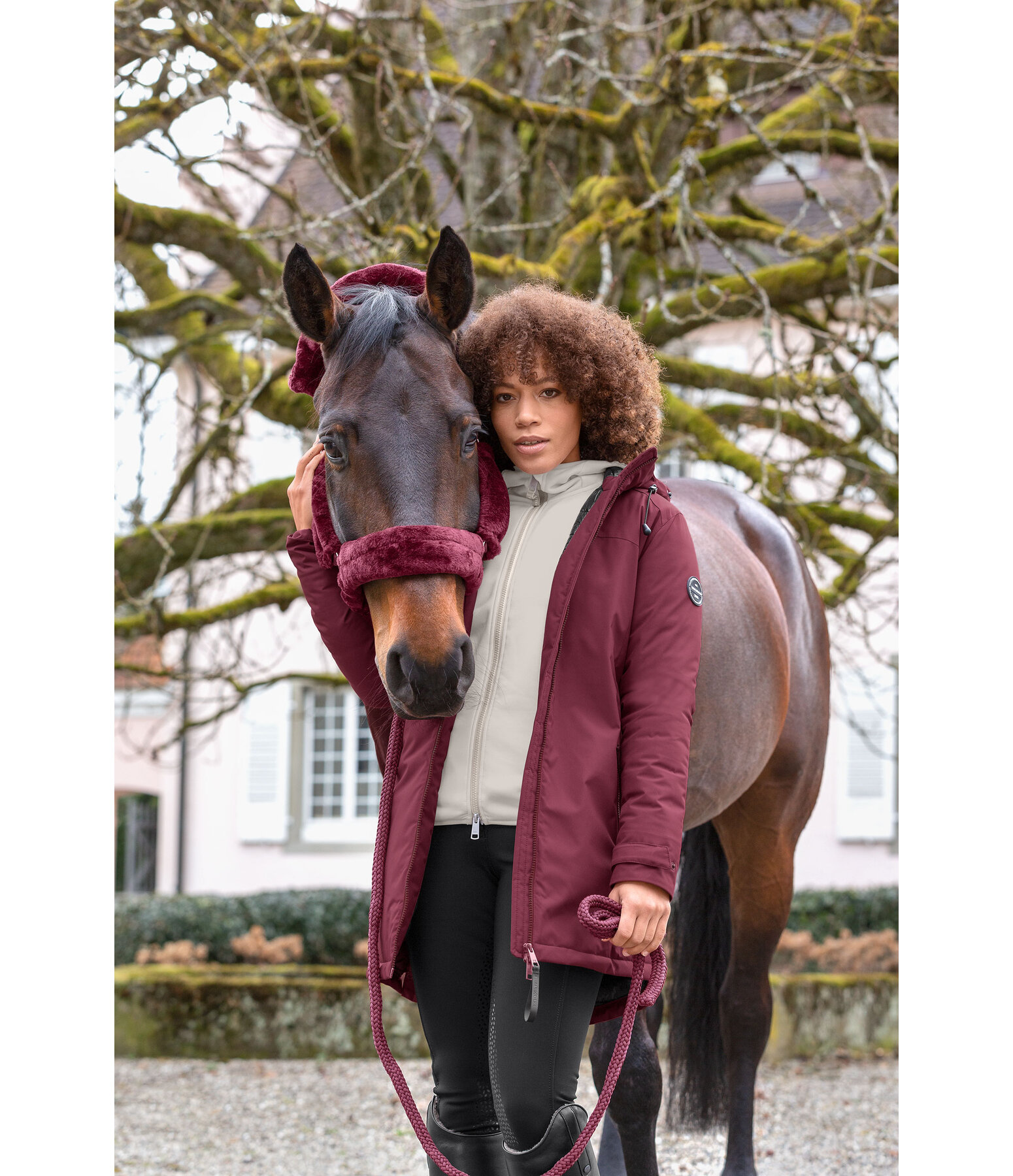 Functional Hooded Riding Coat Eliza