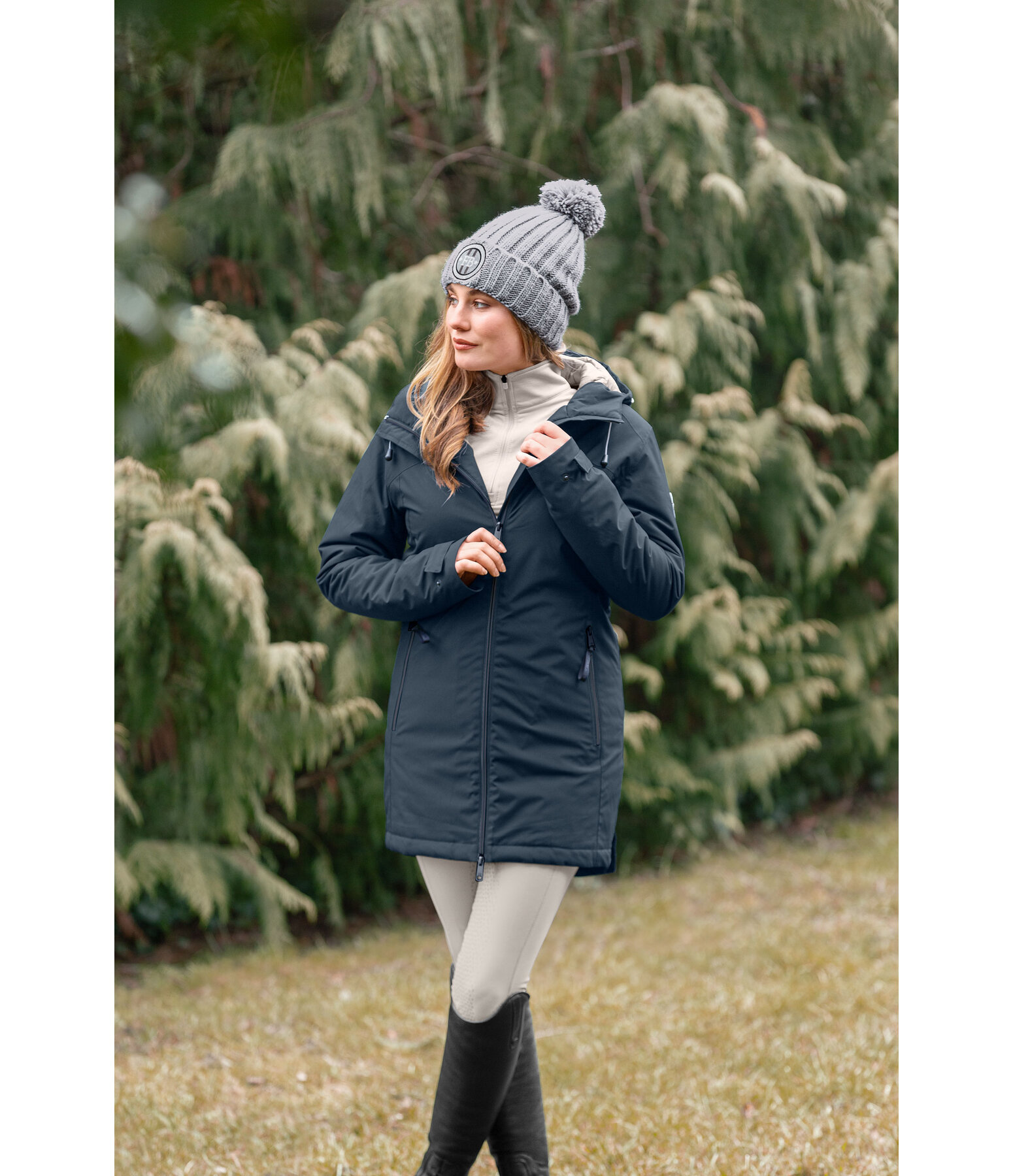 Functional Hooded Riding Coat Eliza