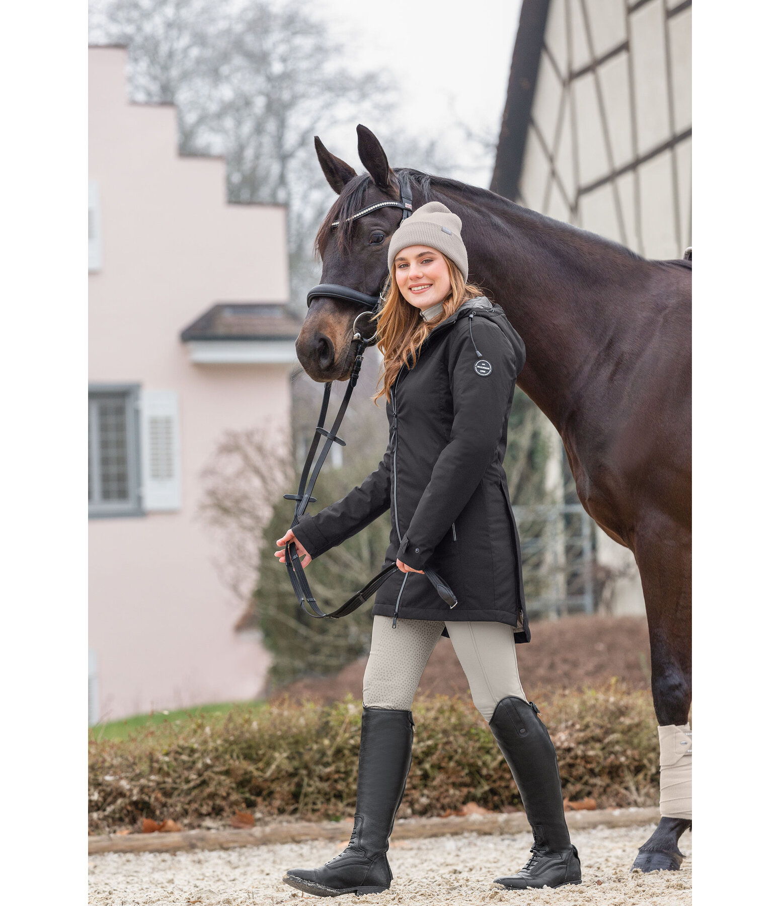 Functional Hooded Riding Coat Eliza