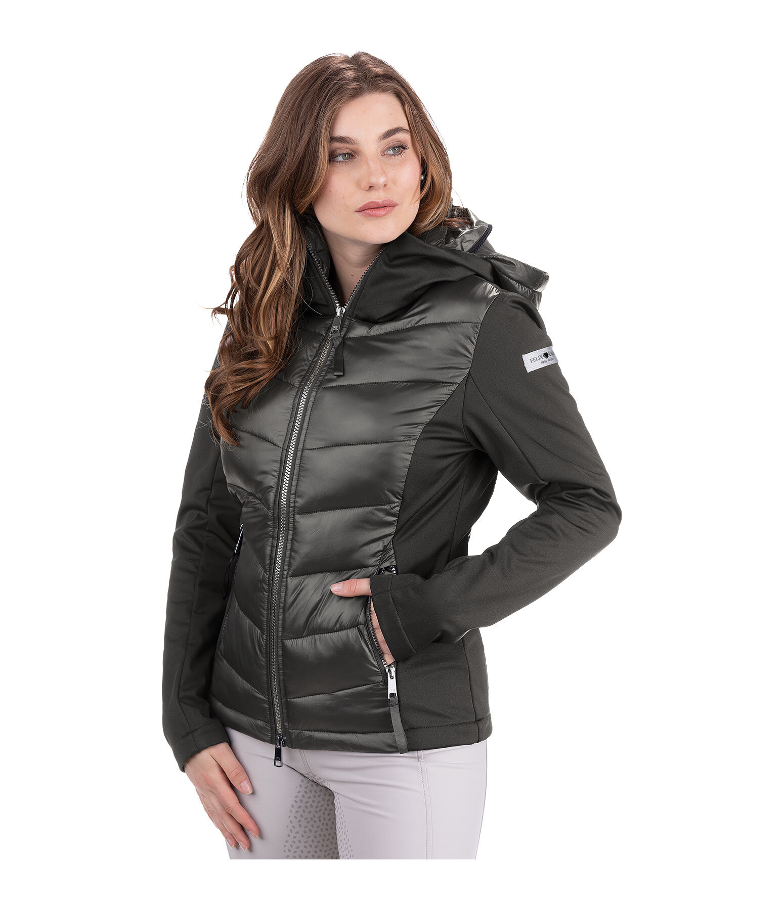 Soft Shell Hooded Combination Riding Jacket Claire