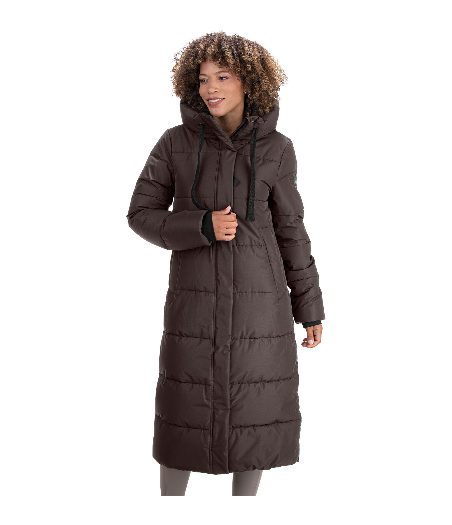 Hooded Quilted Riding Coat Anne