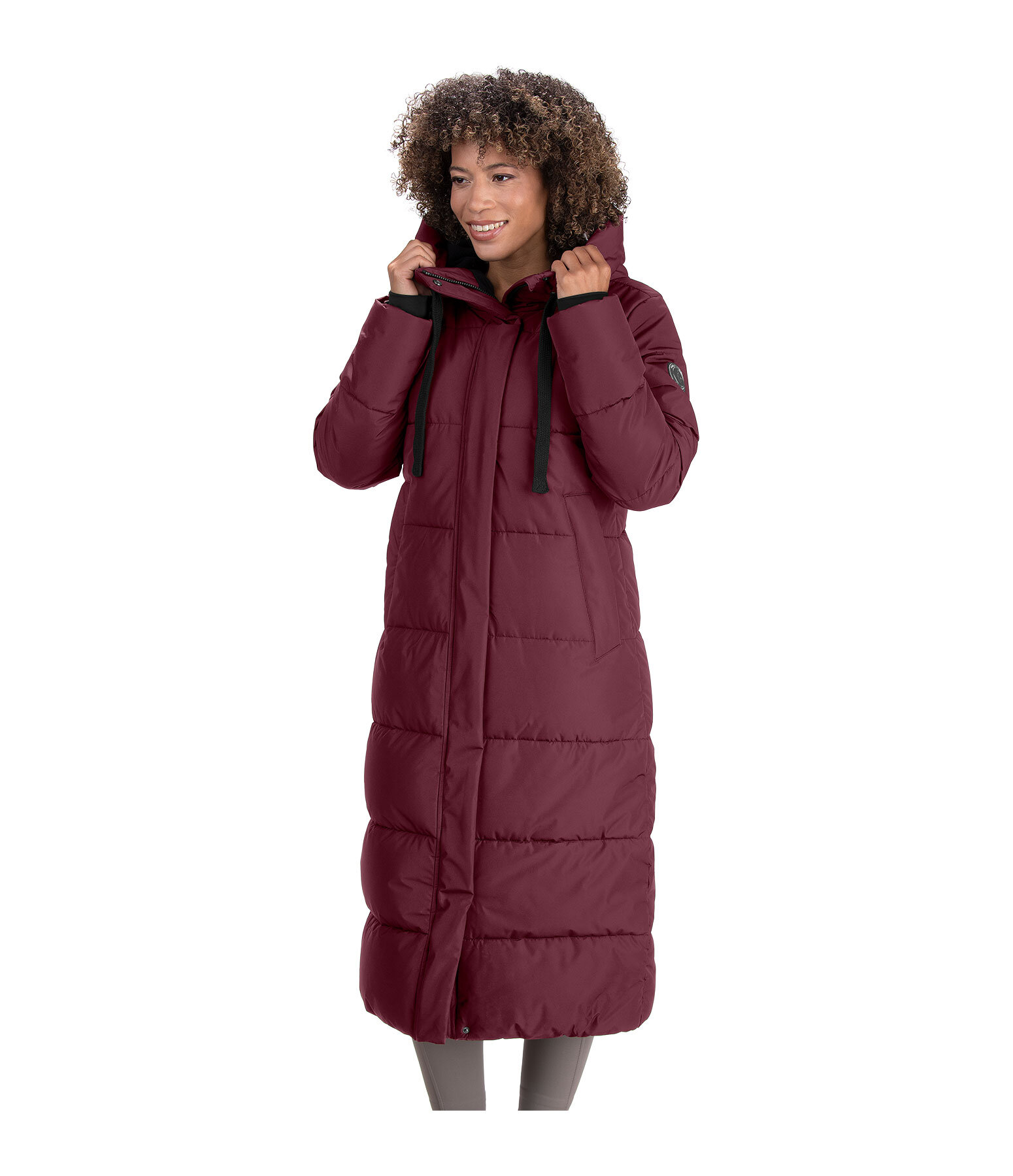 Hooded Quilted Riding Coat Anne