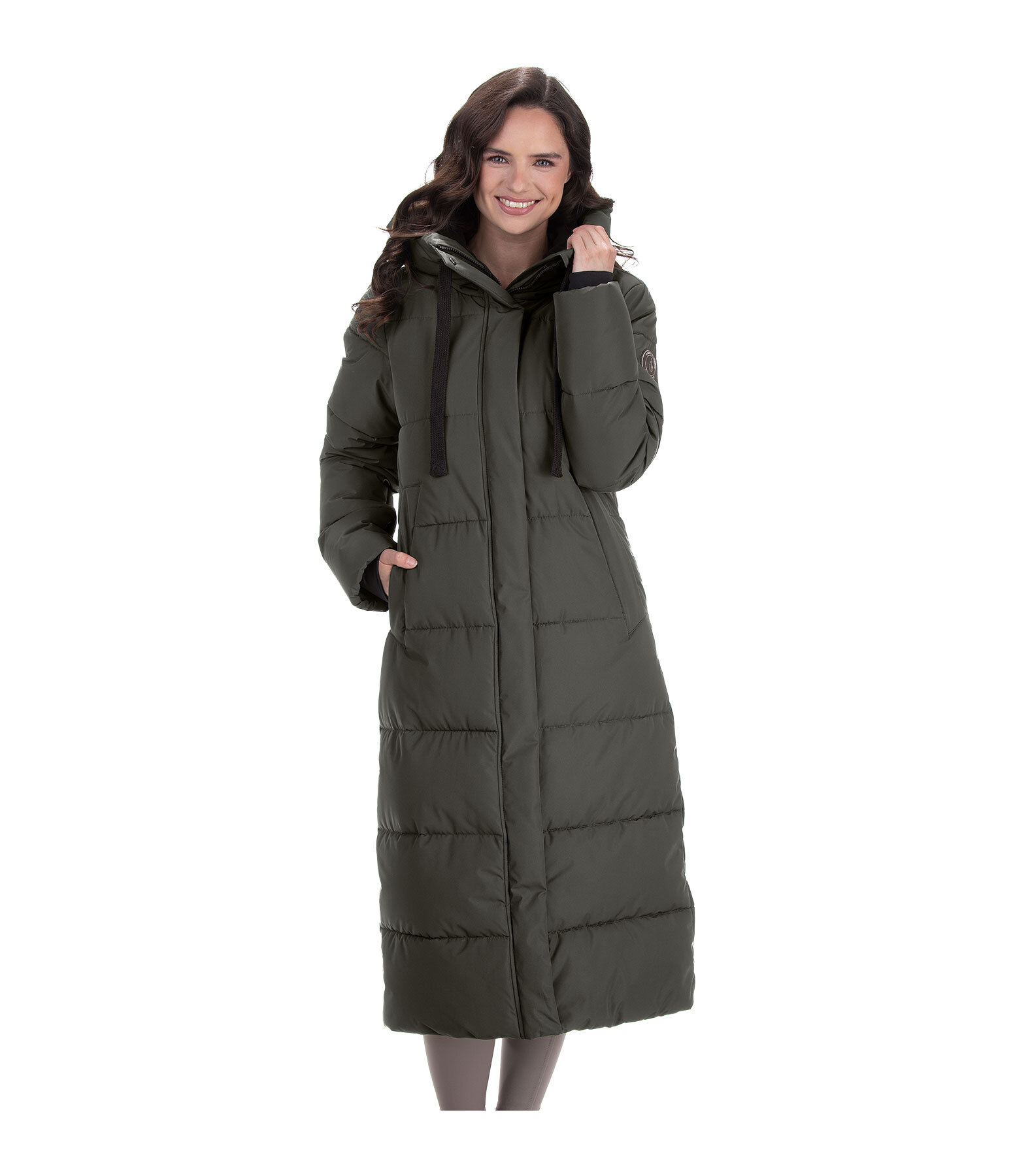 Hooded Quilted Riding Coat Anne