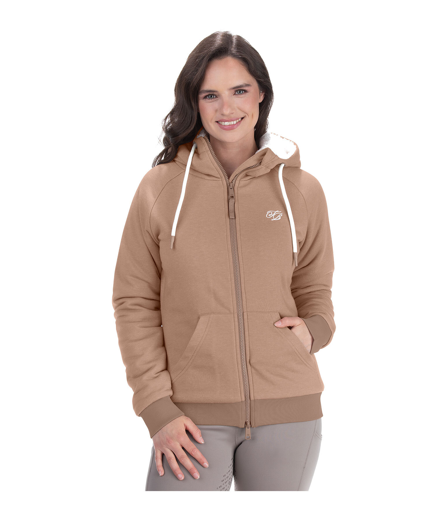 Hooded Teddy Fleece Sweatshirt Jacket Kaja