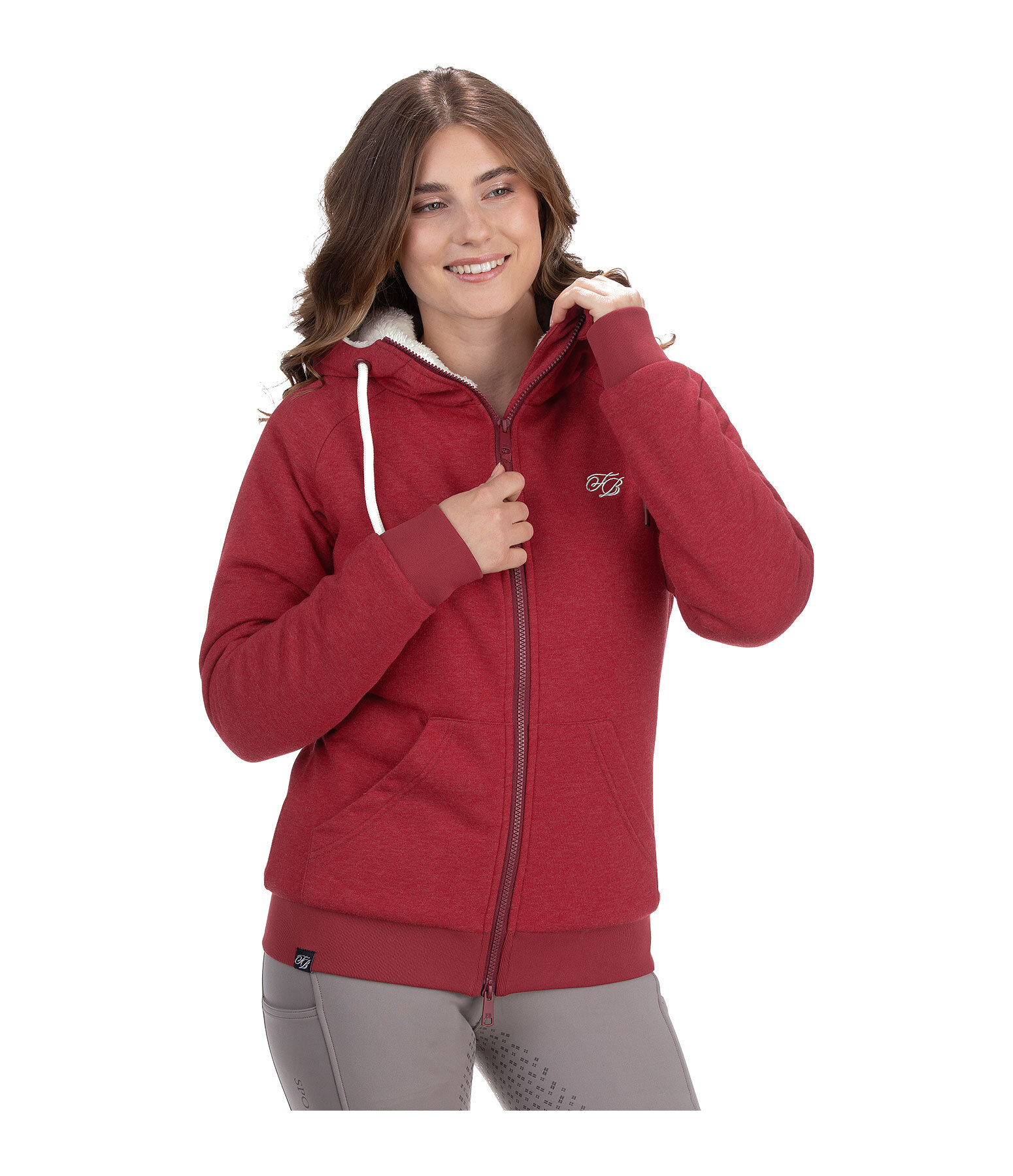 Hooded Teddy Fleece Sweatshirt Jacket Kaja