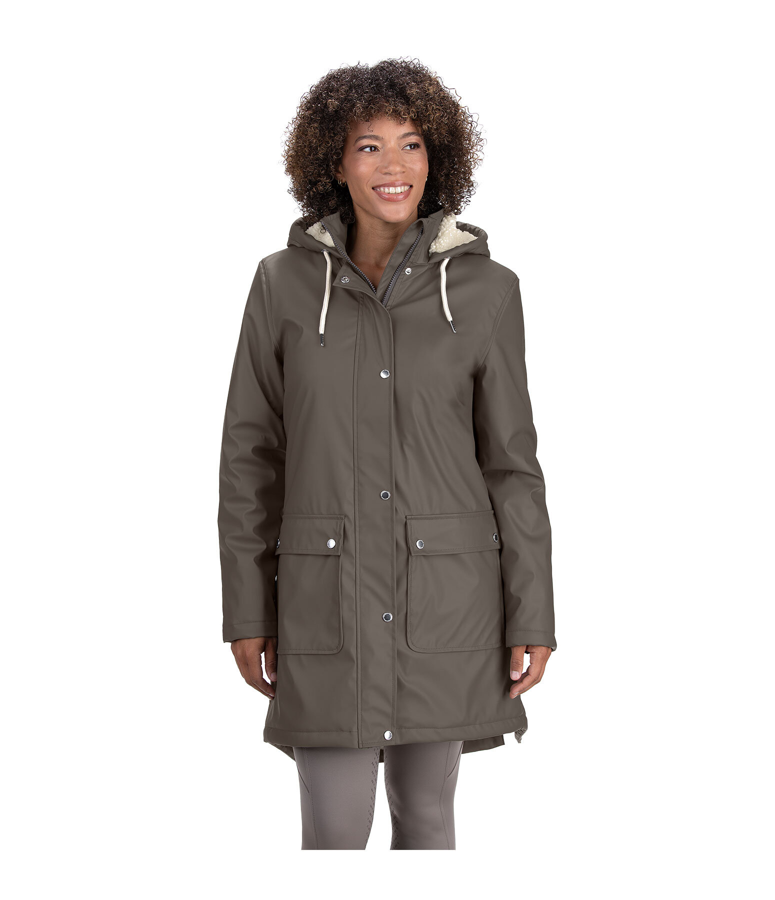 Teddy Fleece Hooded Raincoat Paris