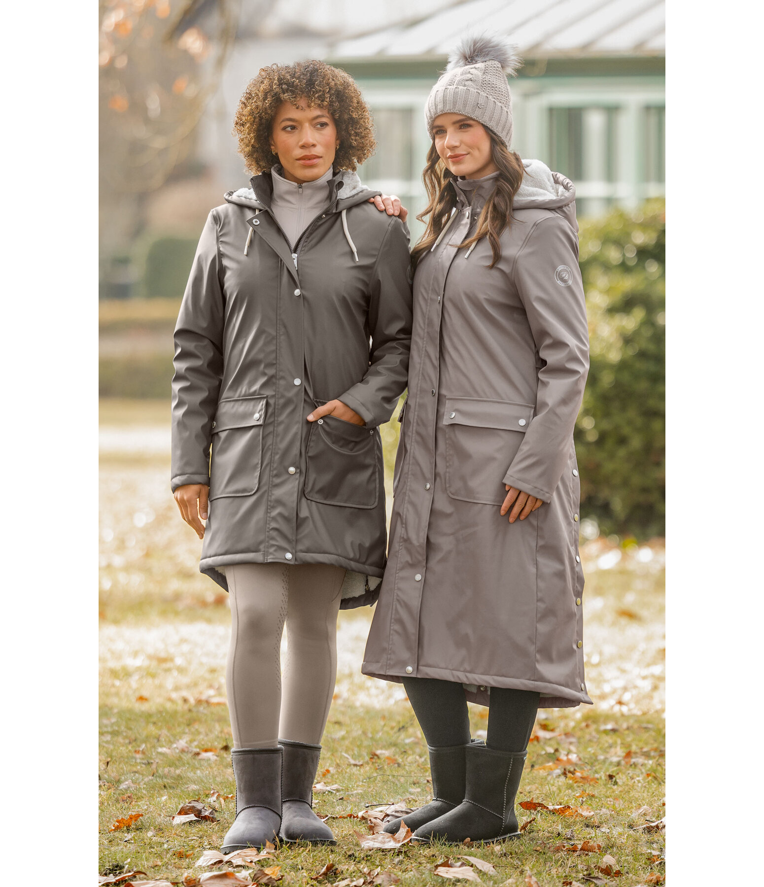 Teddy Fleece Hooded Raincoat Paris