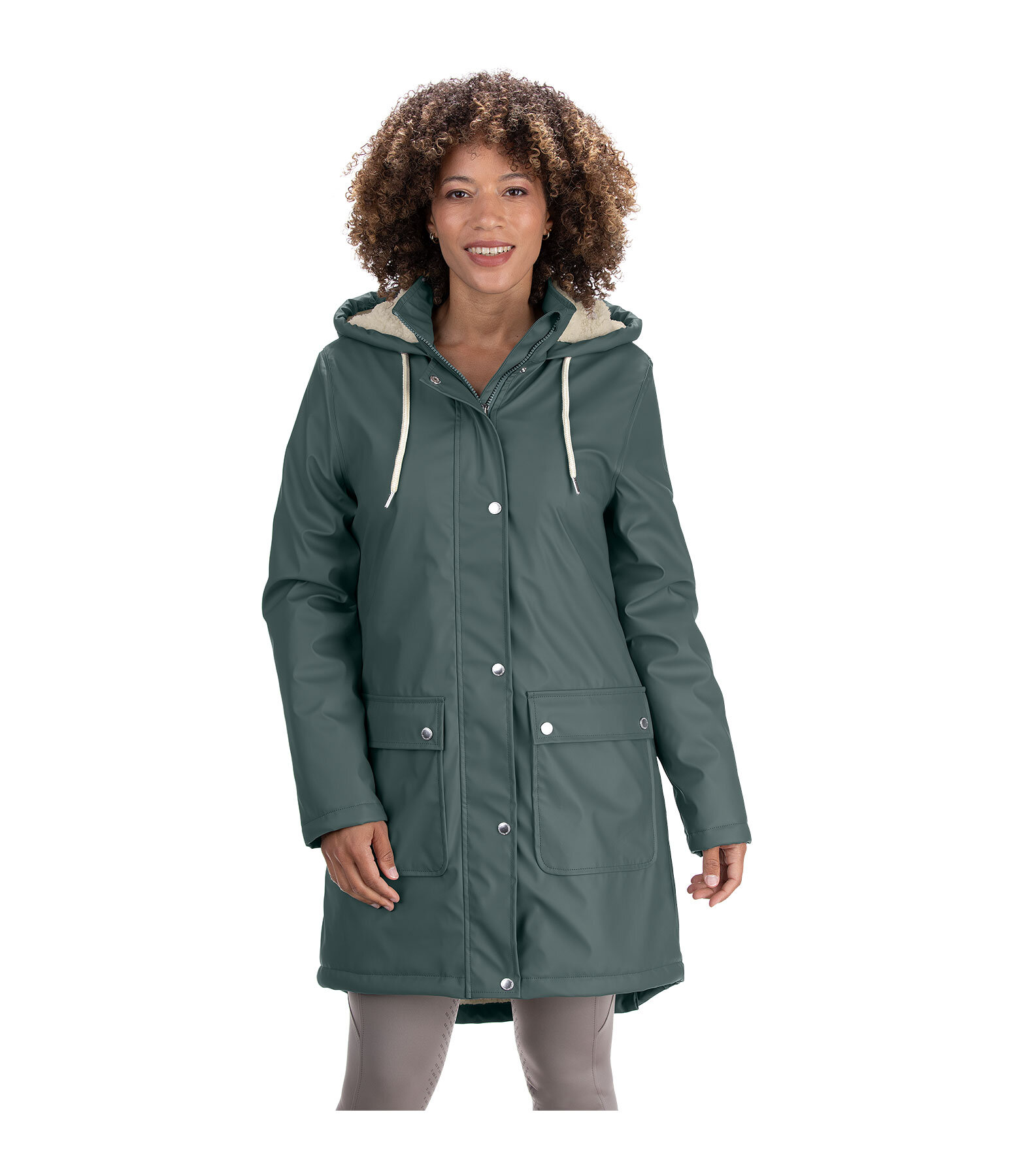 Teddy Fleece Hooded Raincoat Paris