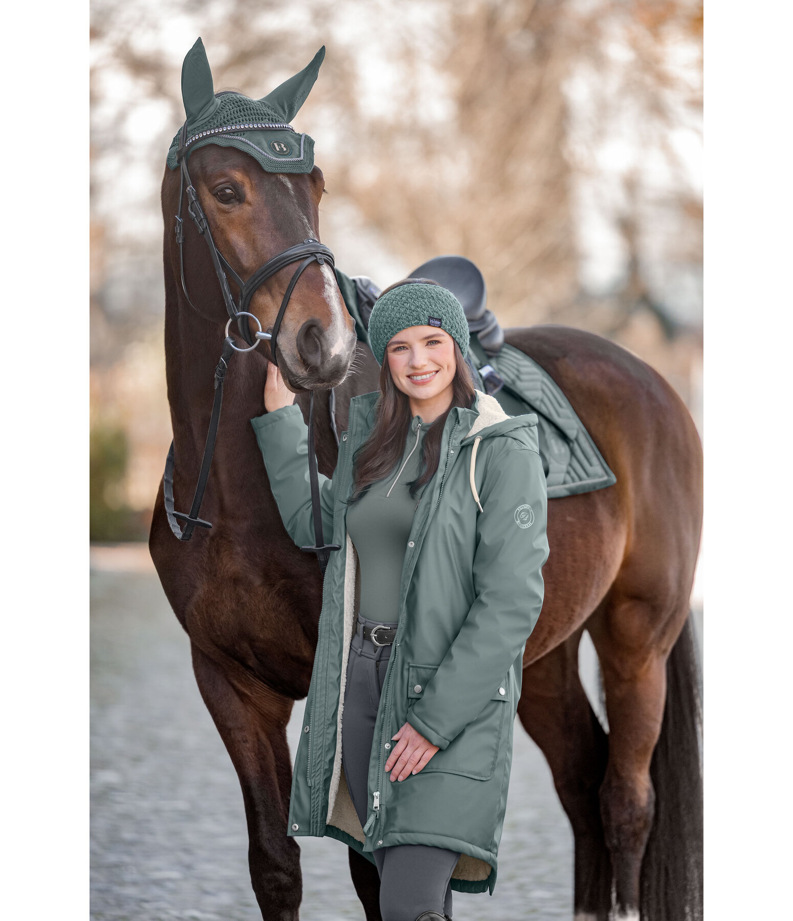 Teddy Fleece Hooded Raincoat Paris