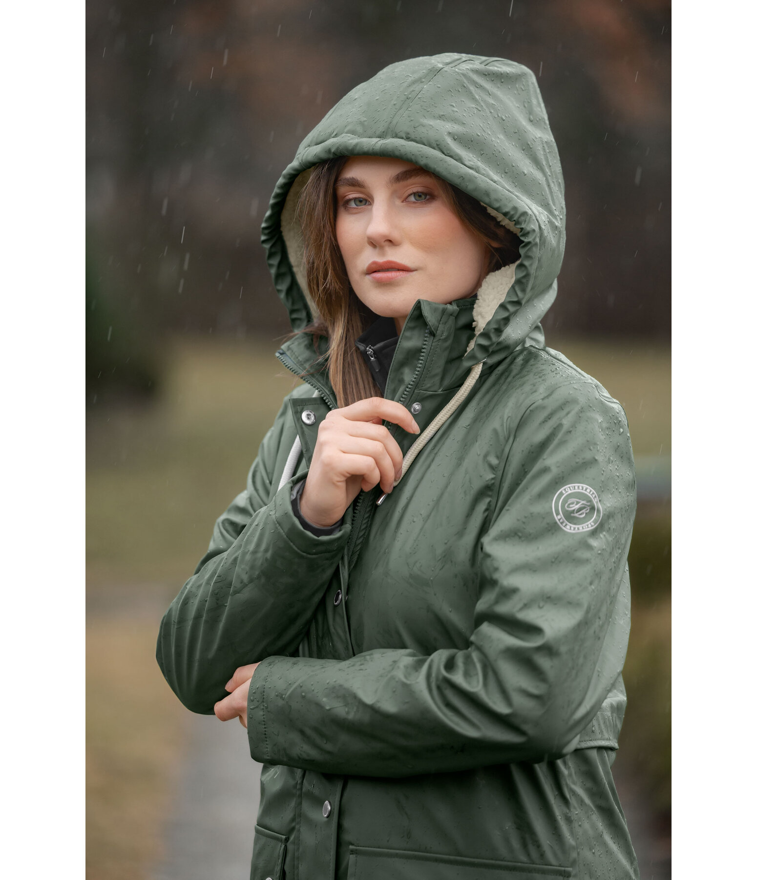 Teddy Fleece Hooded Raincoat Paris