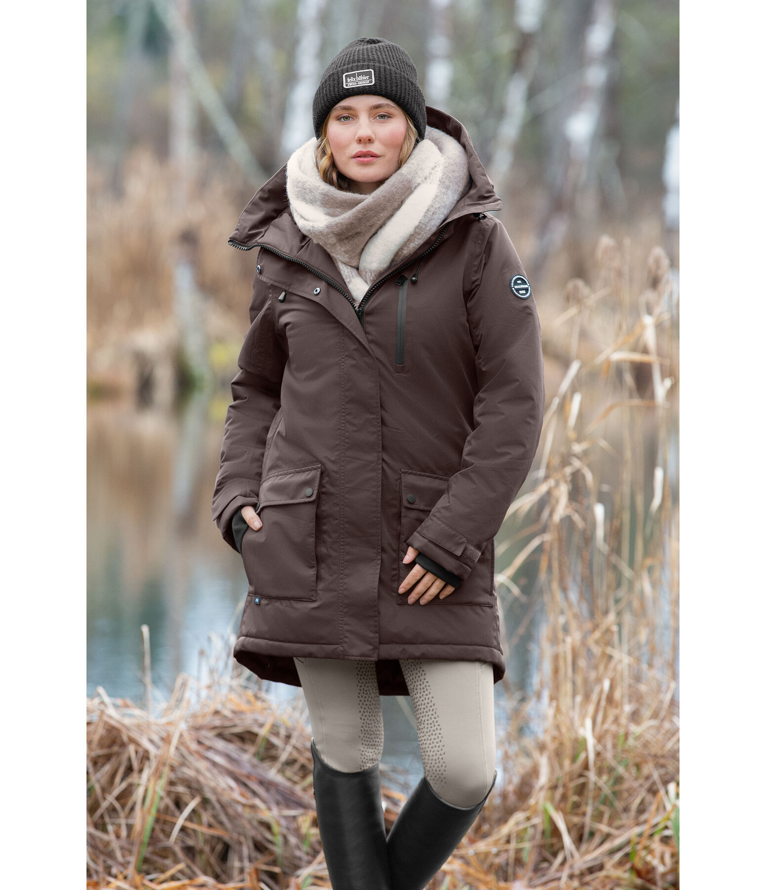 Hooded Functional Riding Parka Anouk