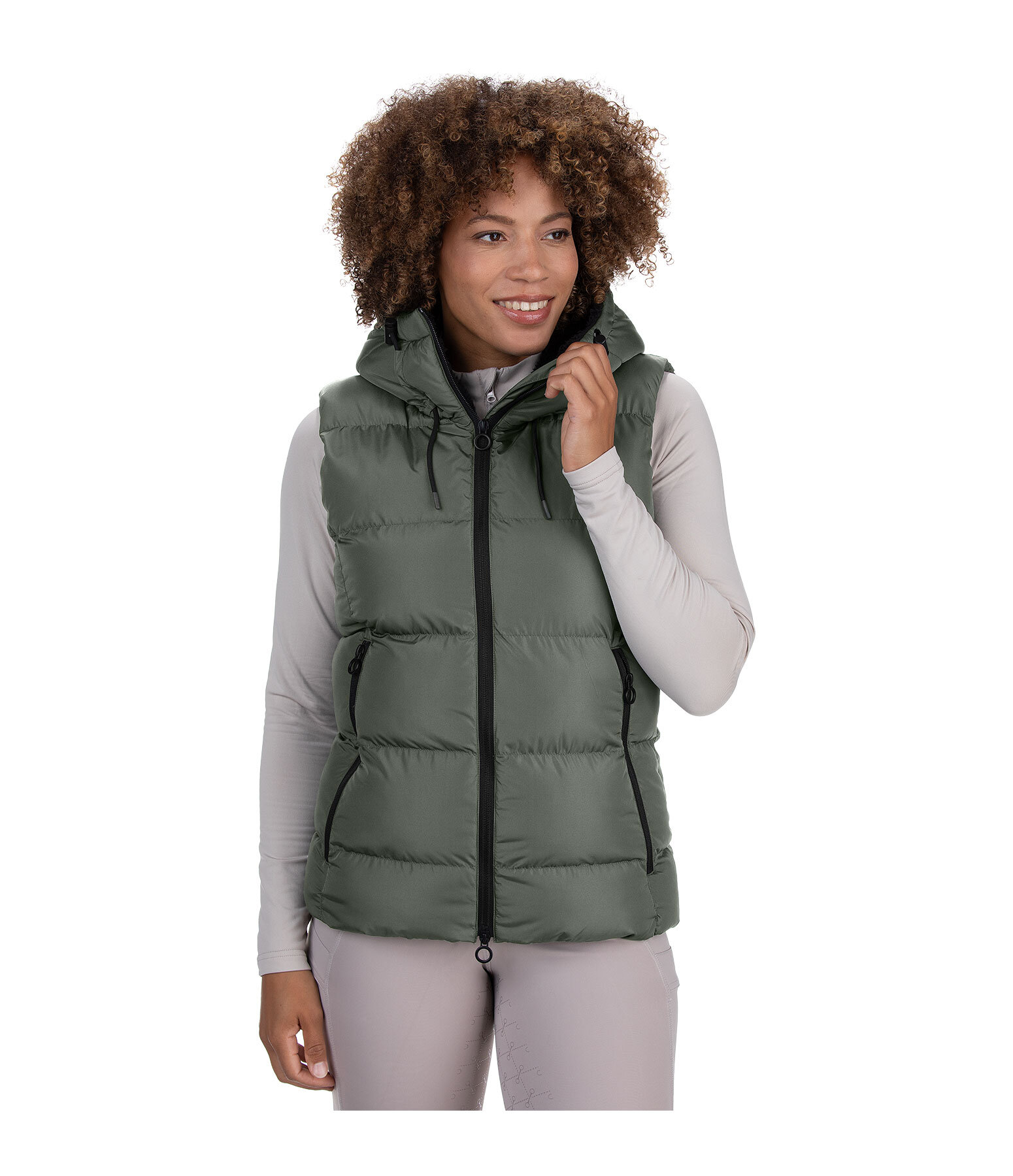 Hooded Quilted Riding Gilet Mira III