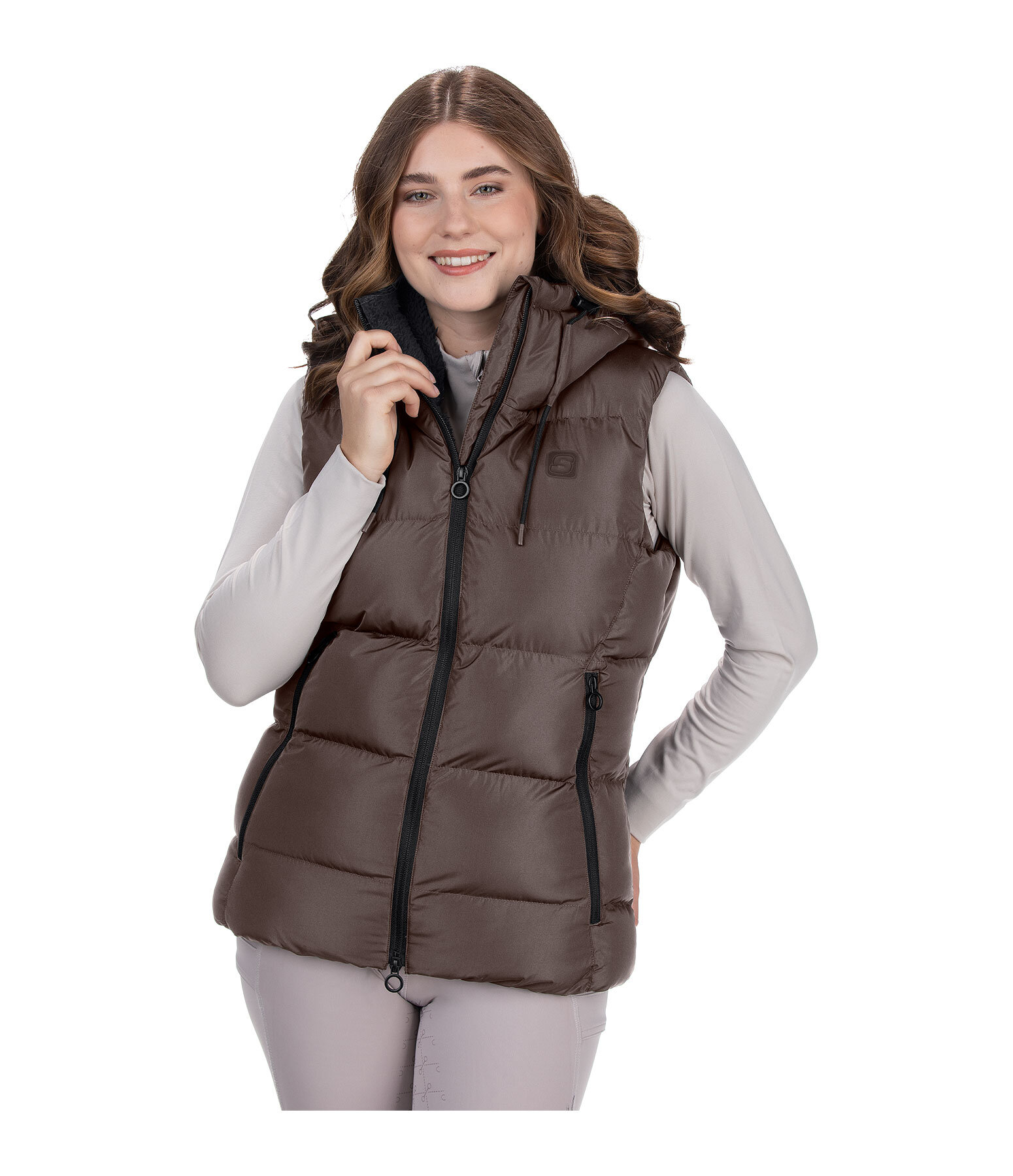 Hooded Quilted Riding Gilet Mira III