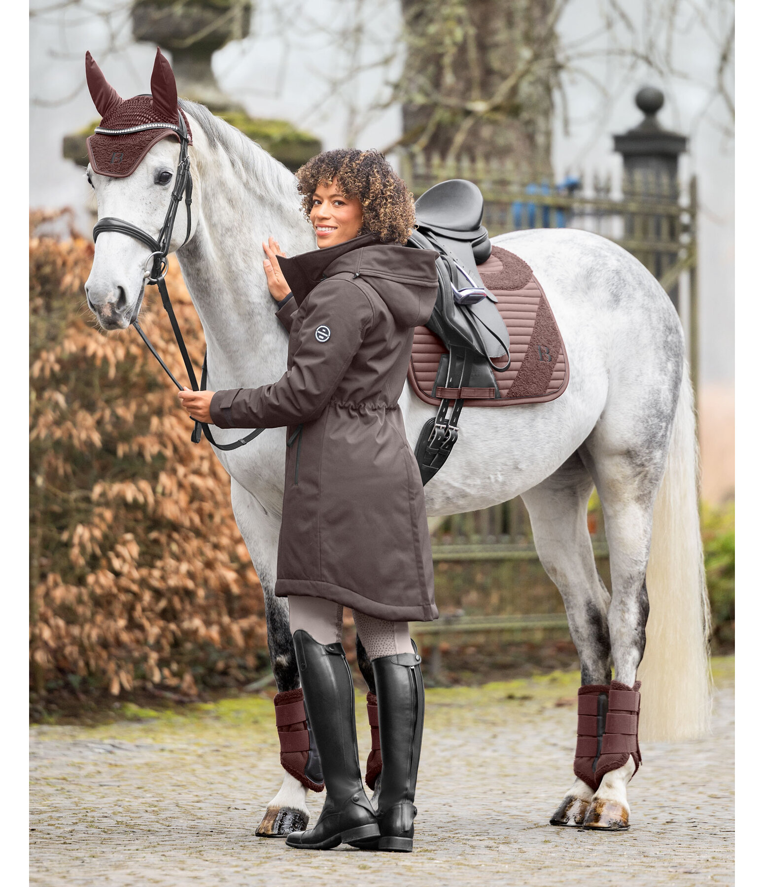 Hooded Softshell Riding Coat Aurelie