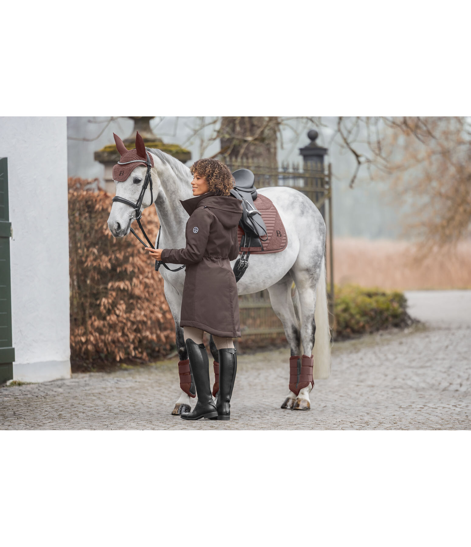 Hooded Softshell Riding Coat Aurelie