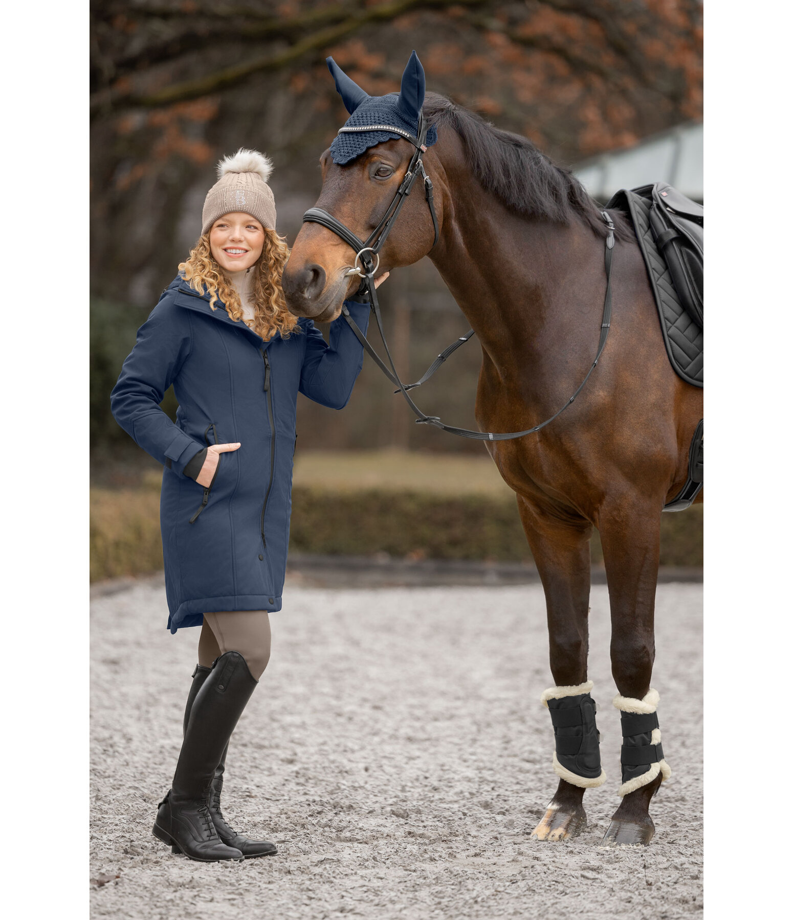 Hooded Softshell Riding Coat Aurelie