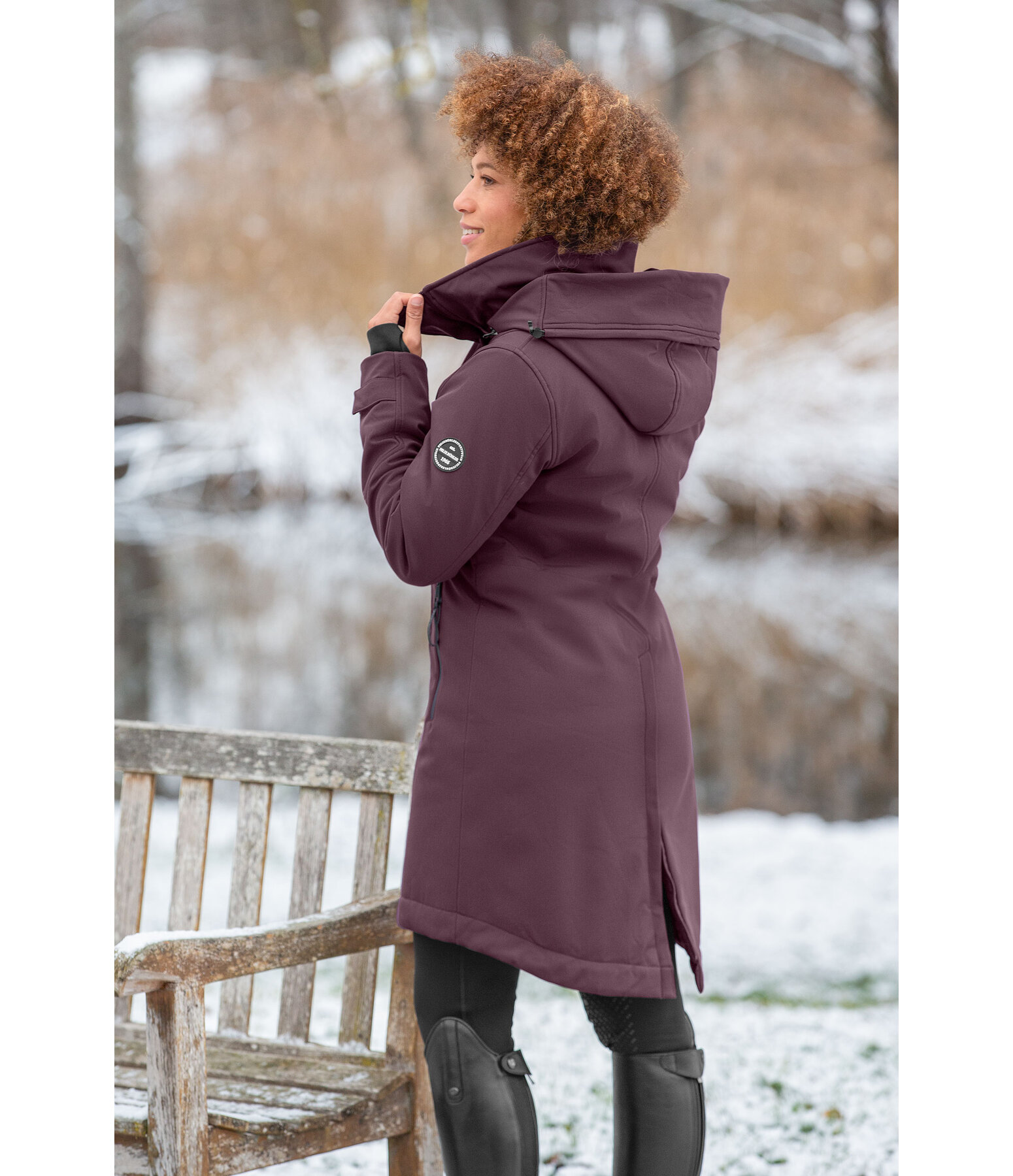 Hooded Softshell Riding Coat Aurelie