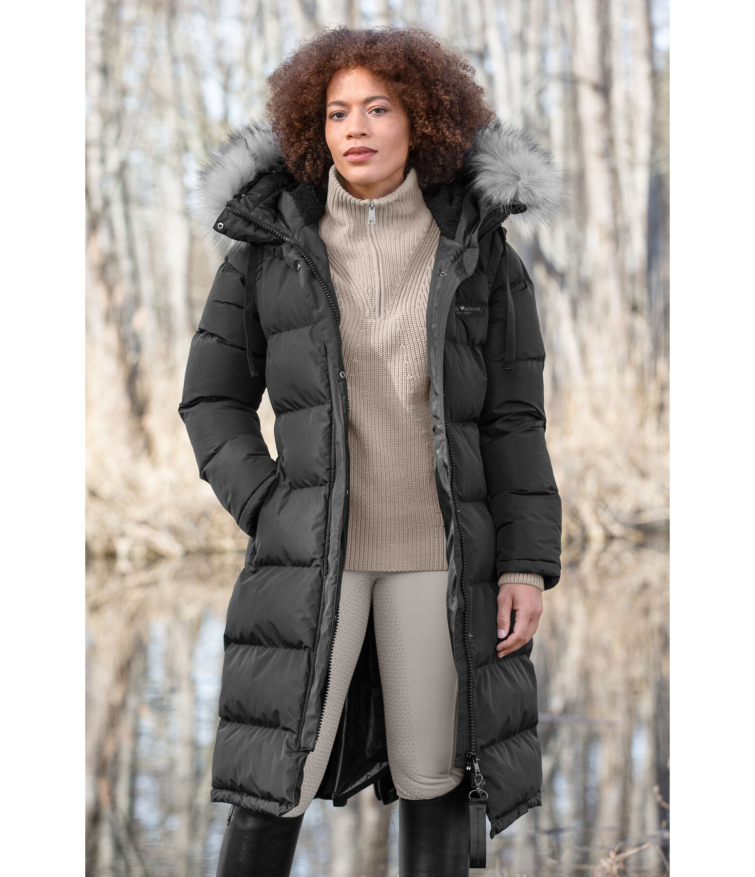 Long quilted riding coat hotsell