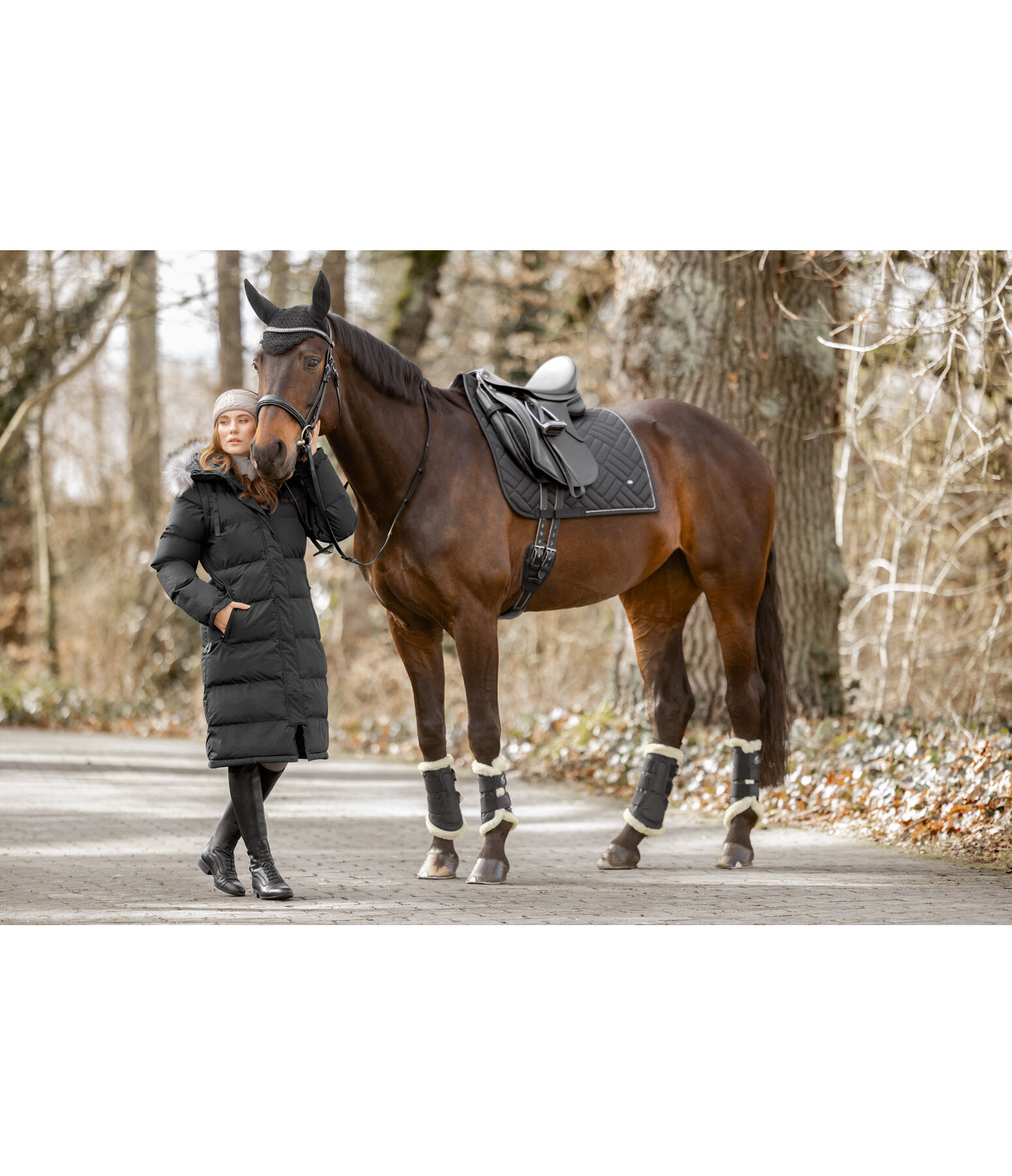 2-in-1 Quilted Riding Coat Eleonor
