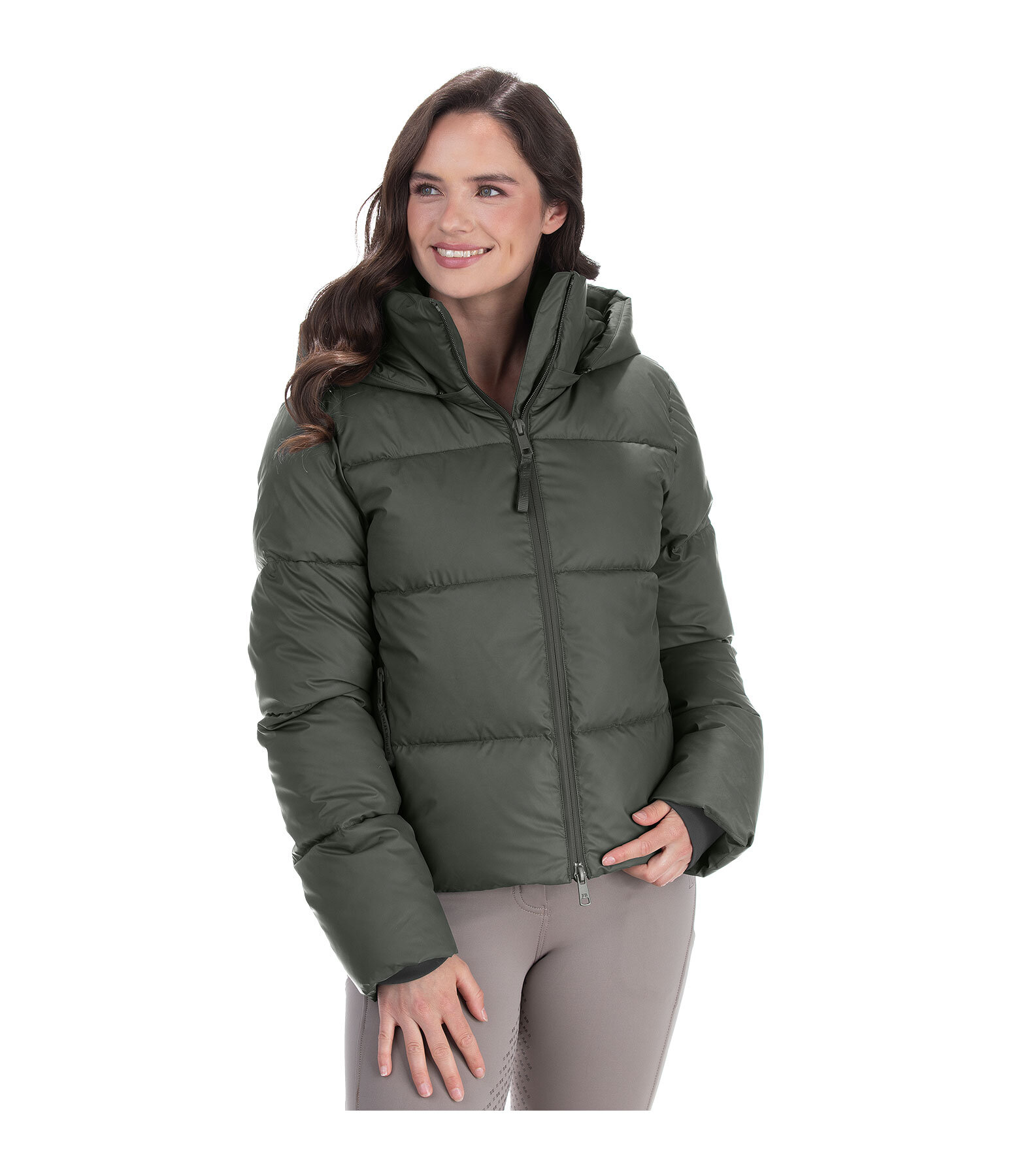Hooded Quilted Riding Jacket Corinne
