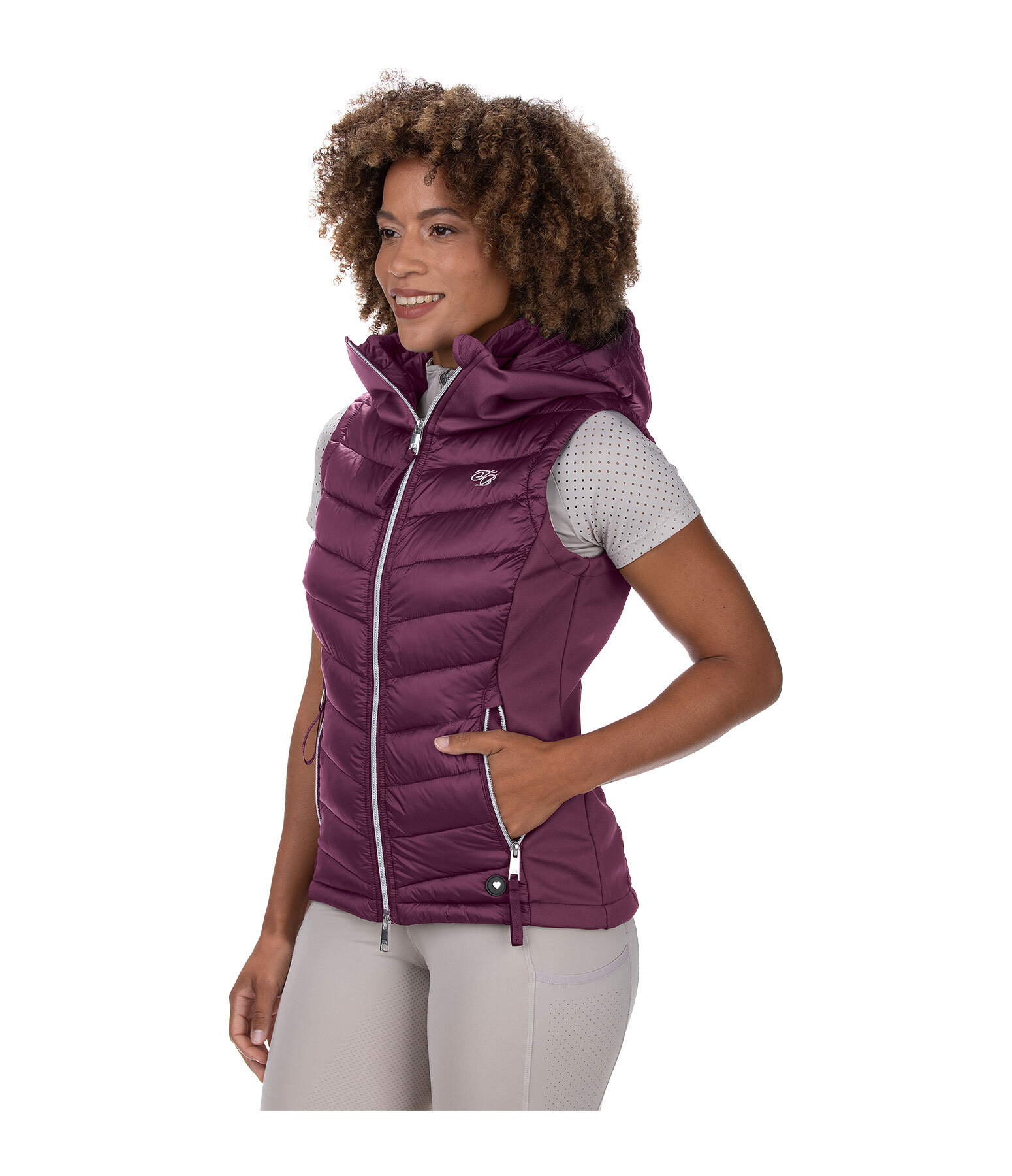 Softshell Hooded Combination Riding Gilet Zoey