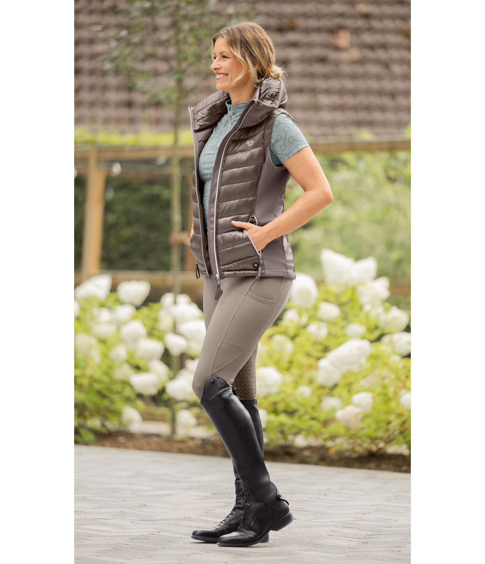 Softshell Hooded Combination Riding Gilet Zoey