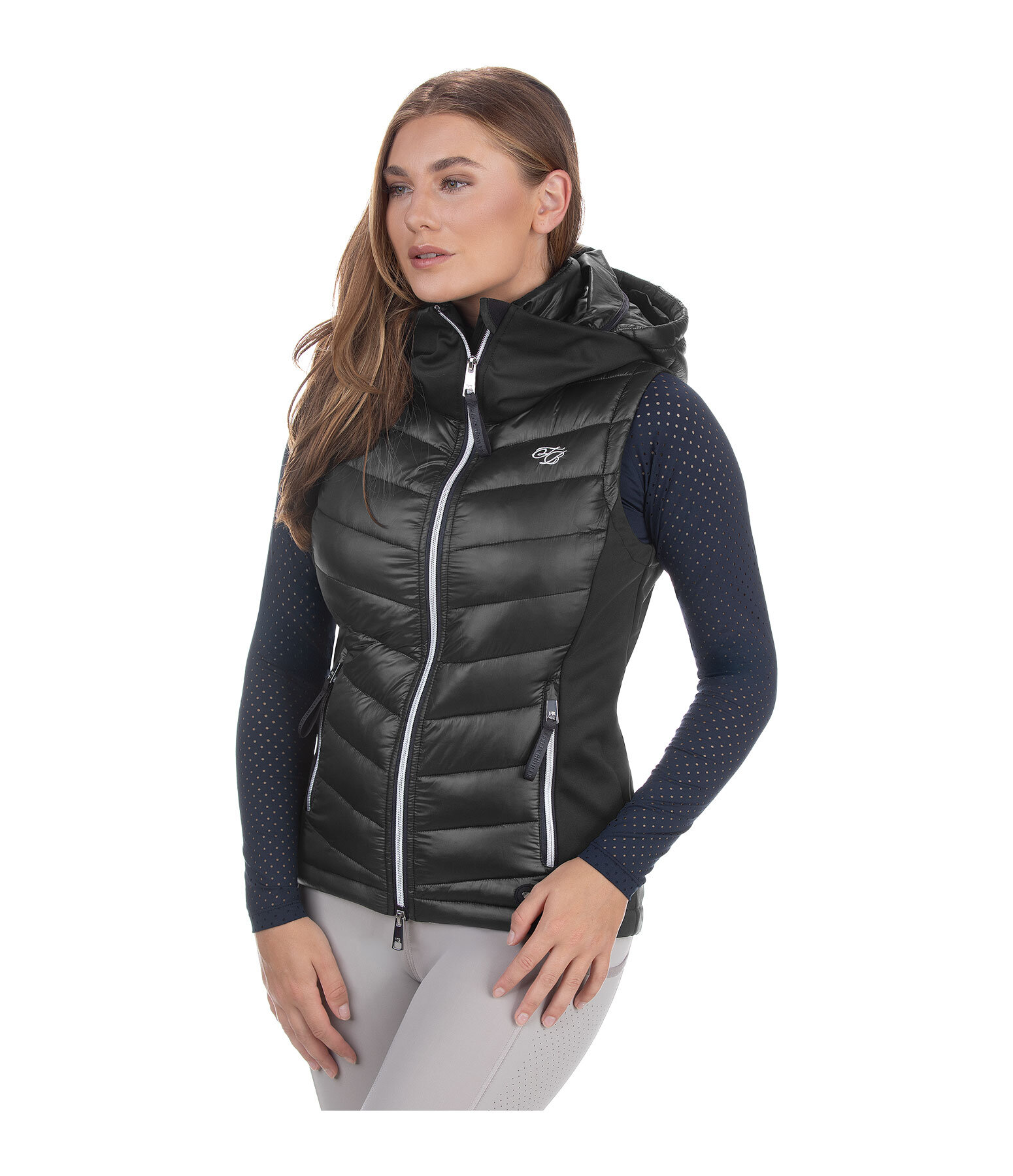 Softshell Hooded Combination Riding Gilet Zoey