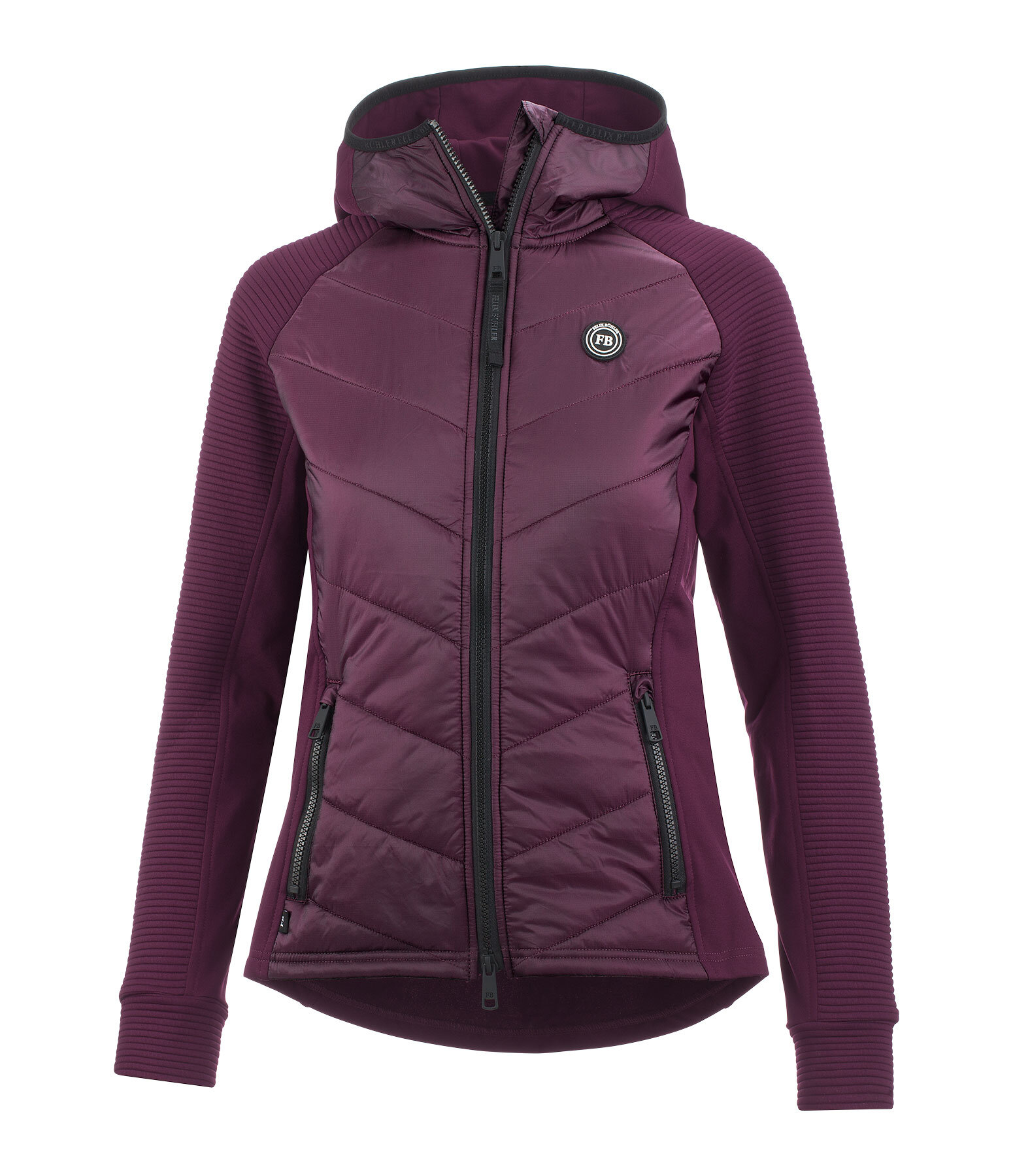 Hooded Combination Stretch Jacket Lene