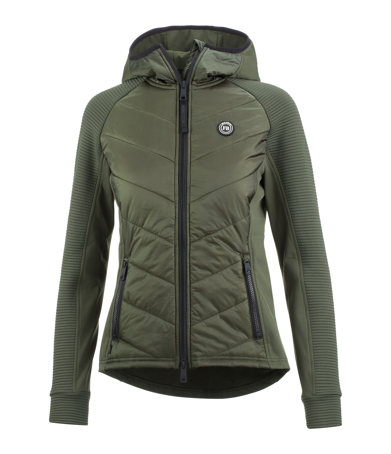 Hooded Combination Stretch Jacket Lene