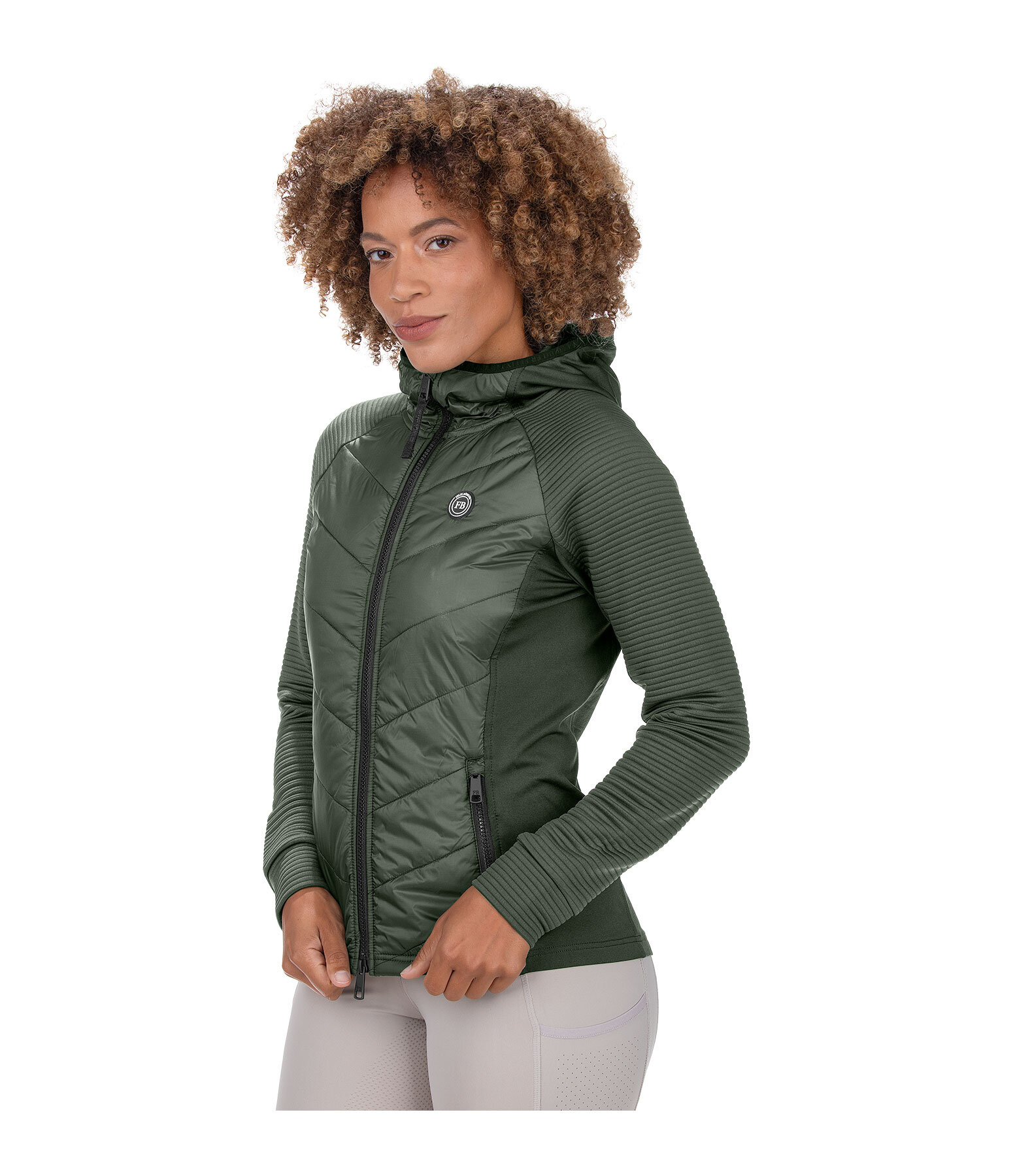 Hooded Combination Stretch Jacket Lene