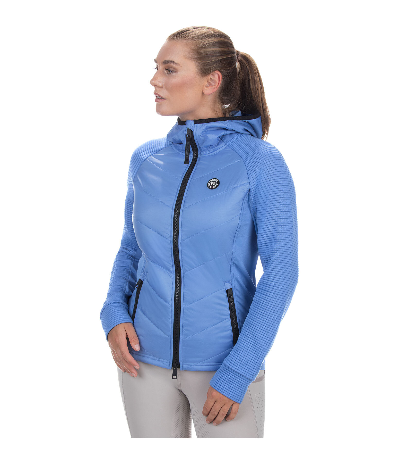 Hooded Combination Stretch Jacket Lene