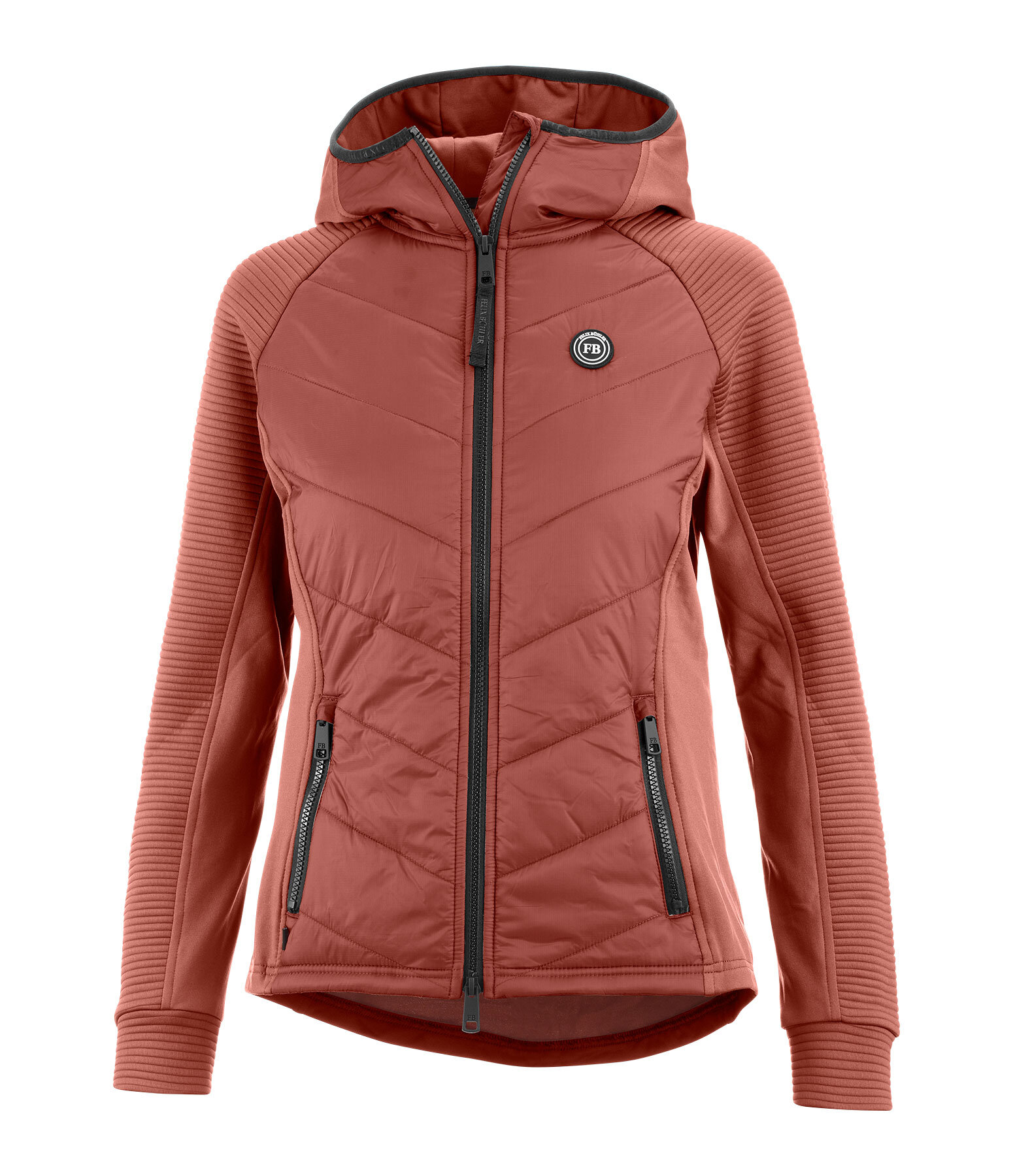 Hooded Combination Stretch Jacket Lene