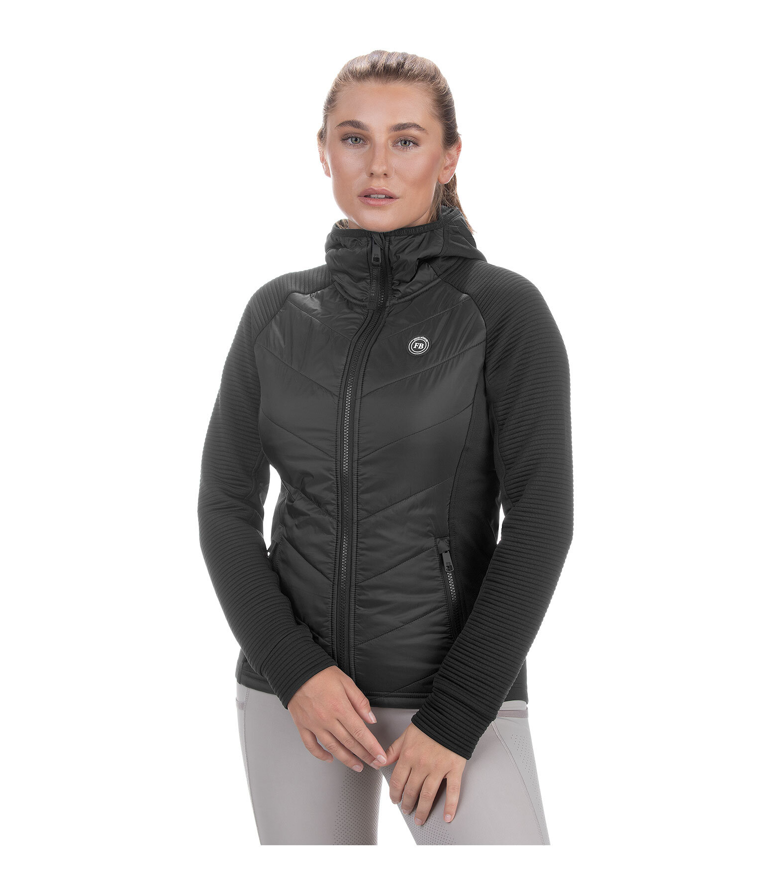 Hooded Combination Stretch Jacket Lene