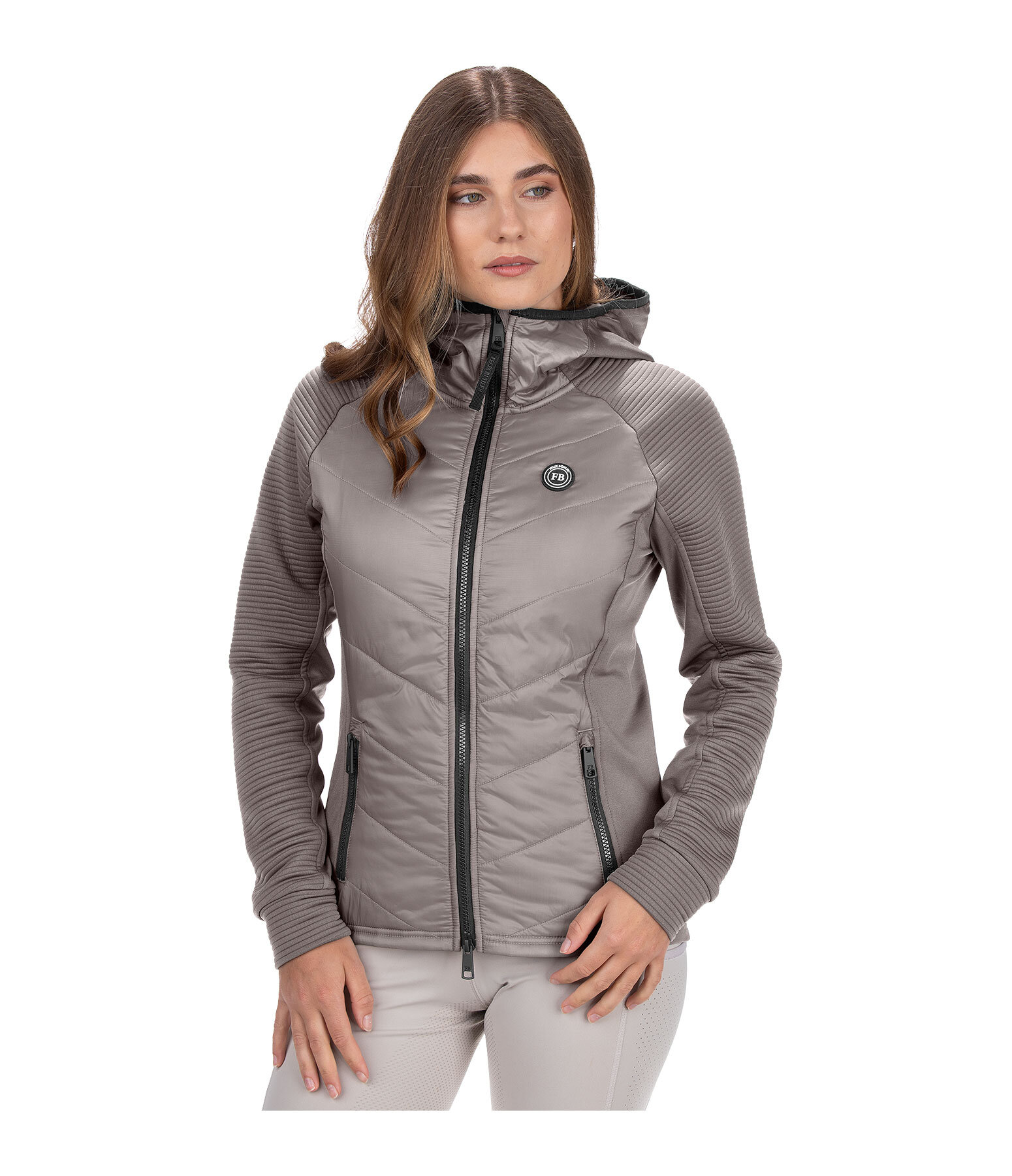 Hooded Combination Stretch Jacket Lene