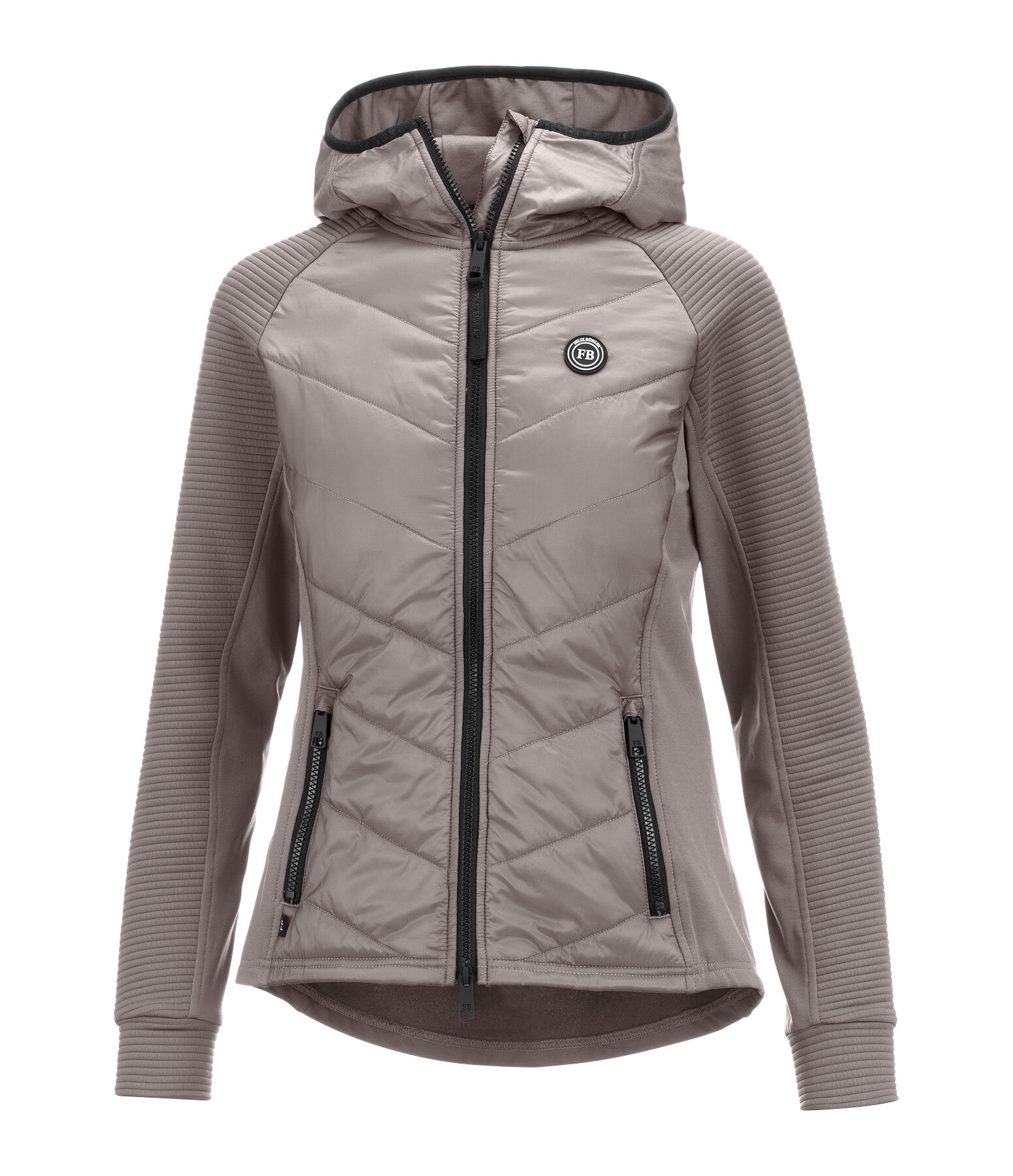 Hooded Combination Stretch Jacket Lene