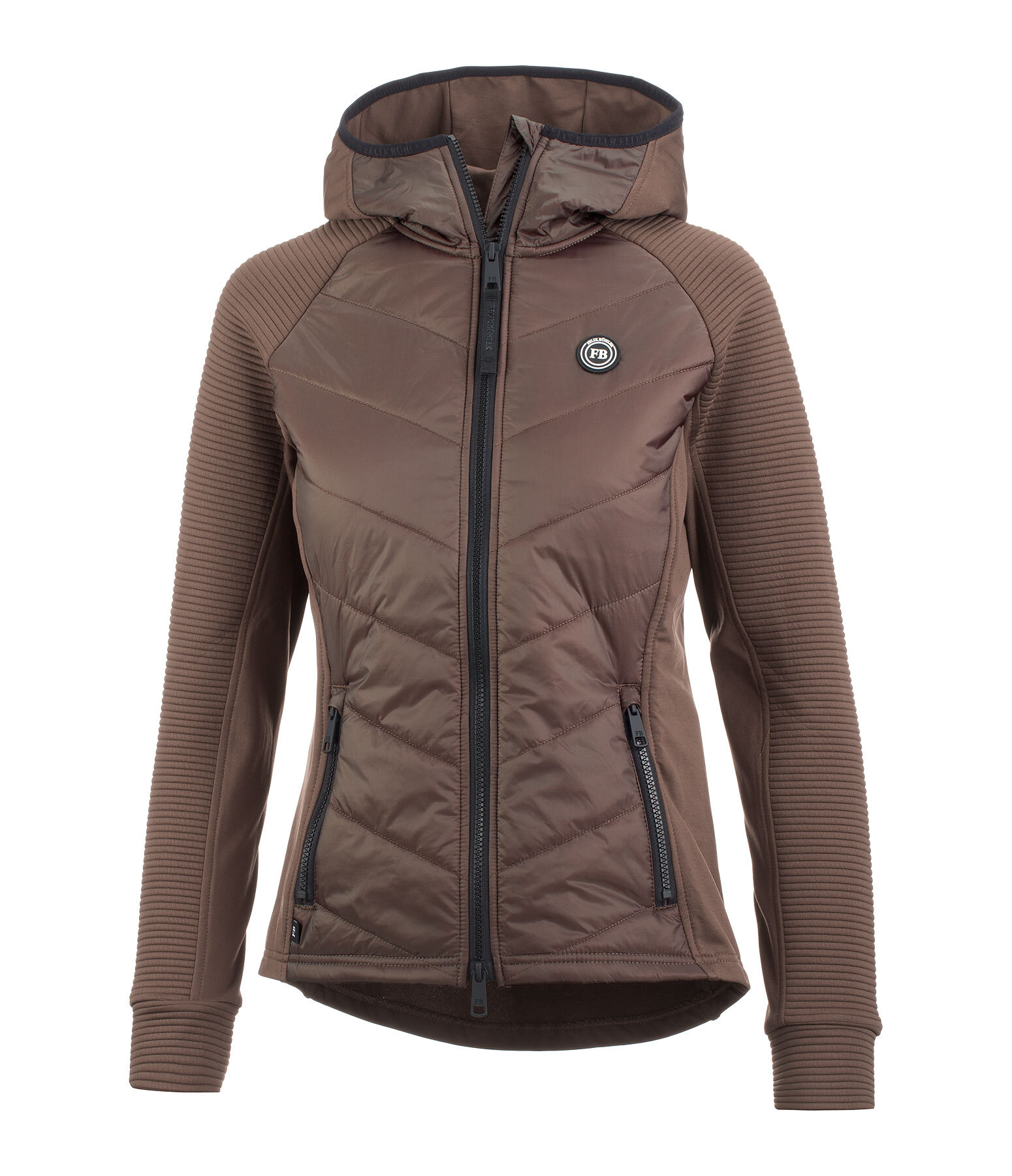 Hooded Combination Stretch Jacket Lene