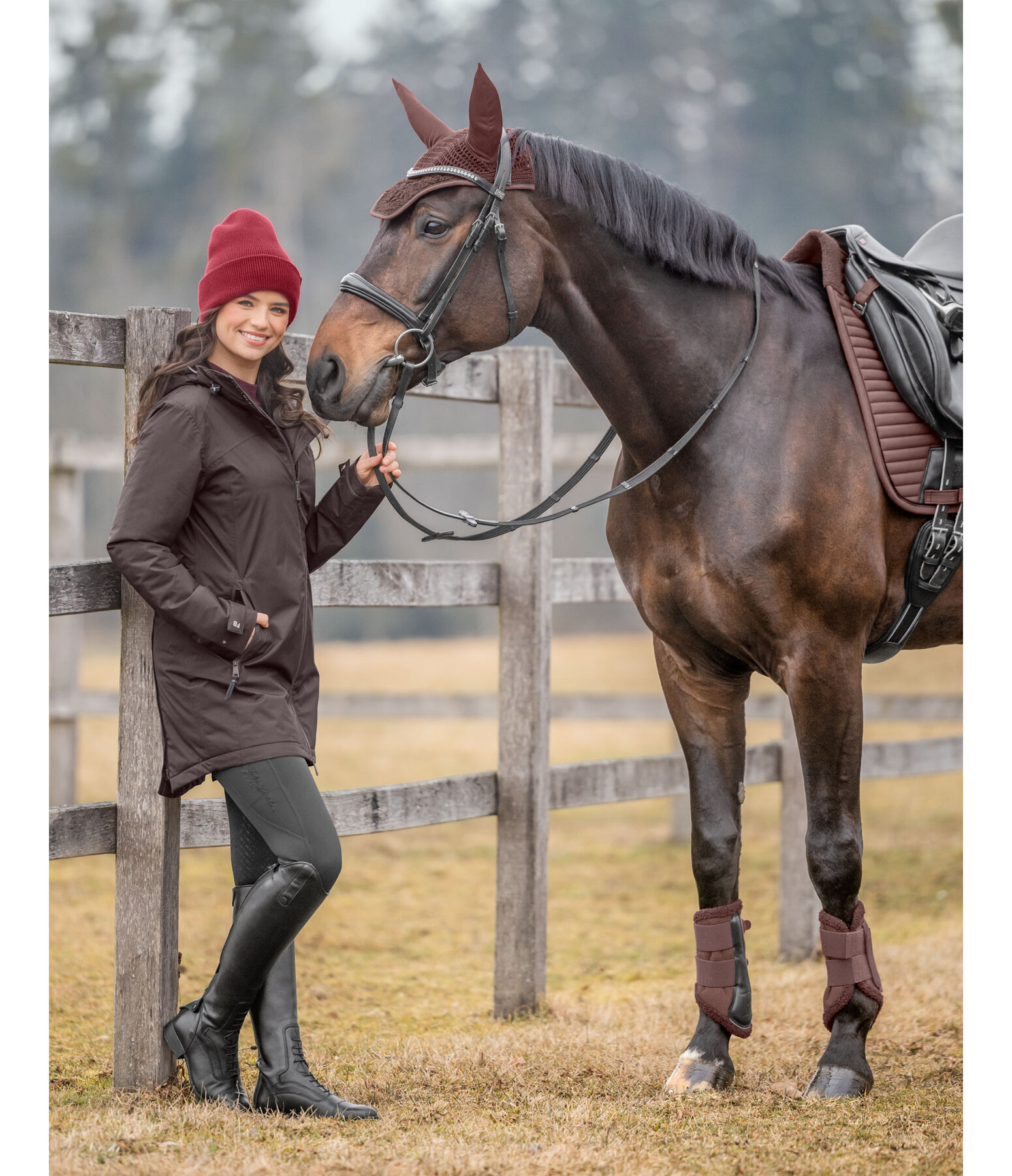 Functional Hooded Riding Coat Eliza II