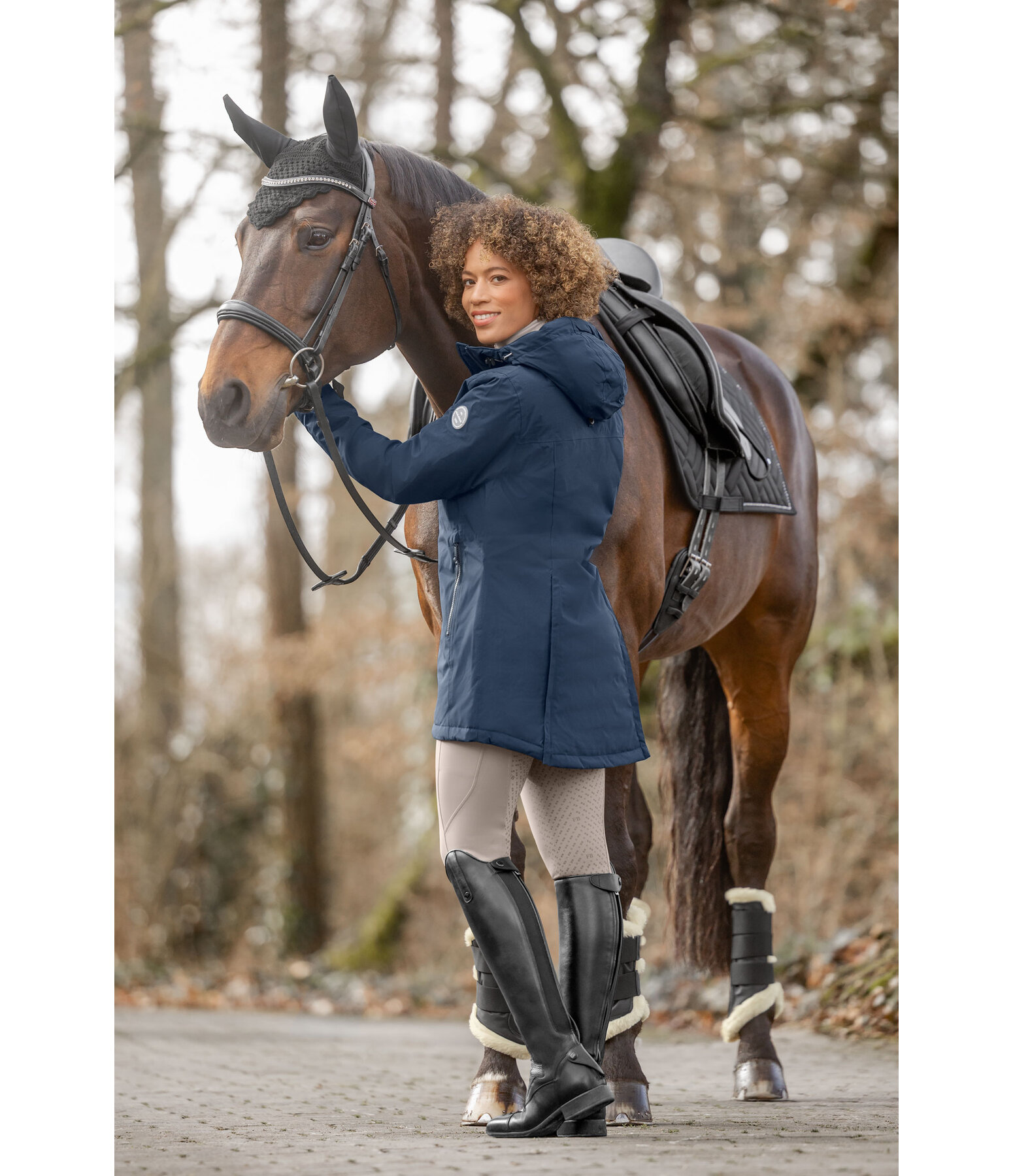Functional Hooded Riding Coat Eliza II