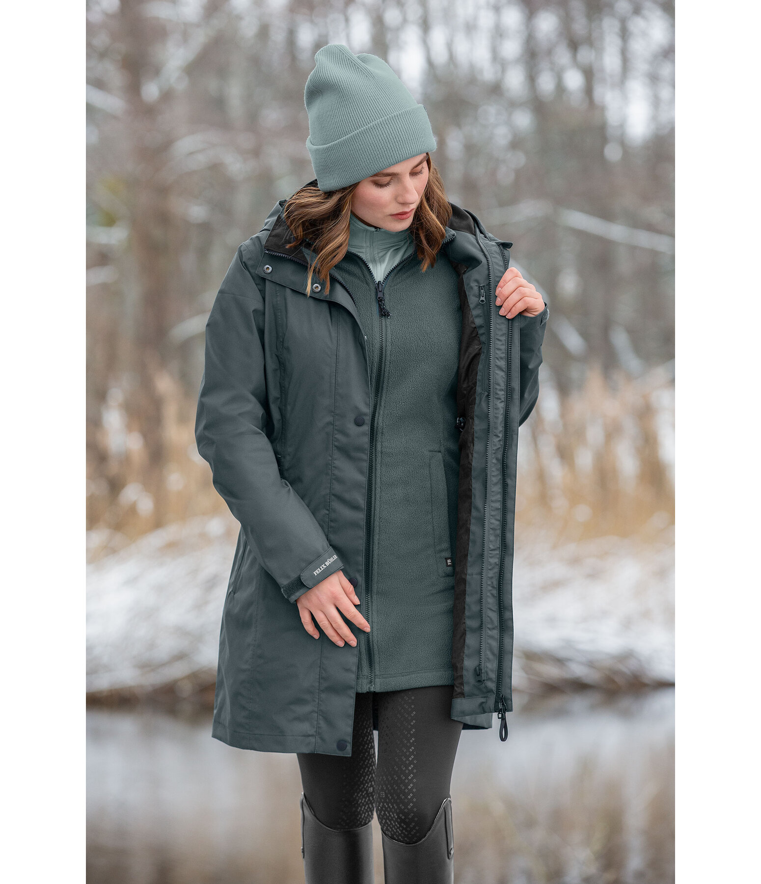 3-in-1 Hooded Functional Riding Coat Phoebe