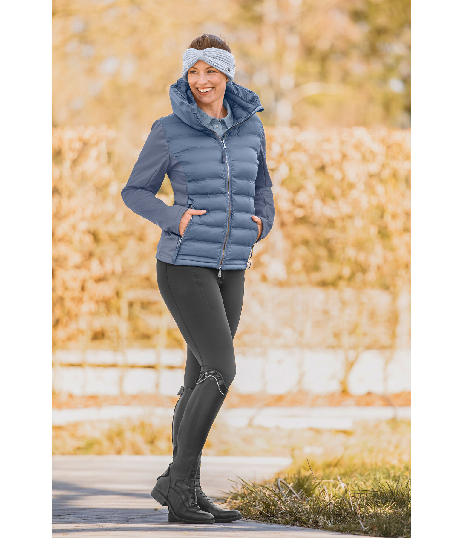 Softshell Hooded Combination Riding Jacket Celina