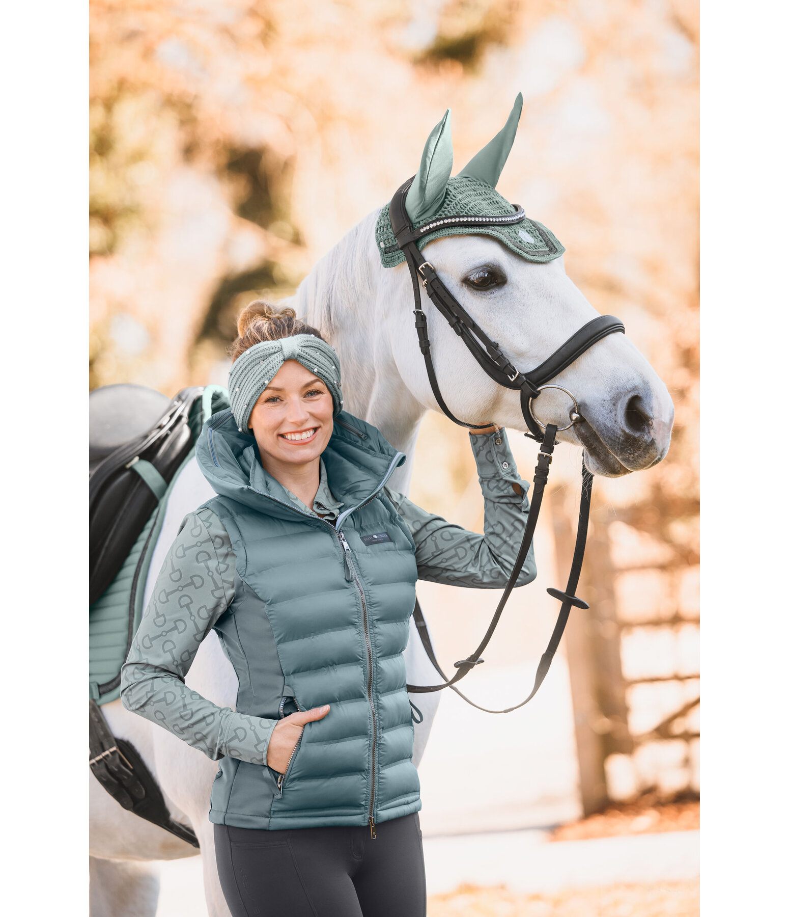 Softshell Hooded Combination Riding Gilet Jessy